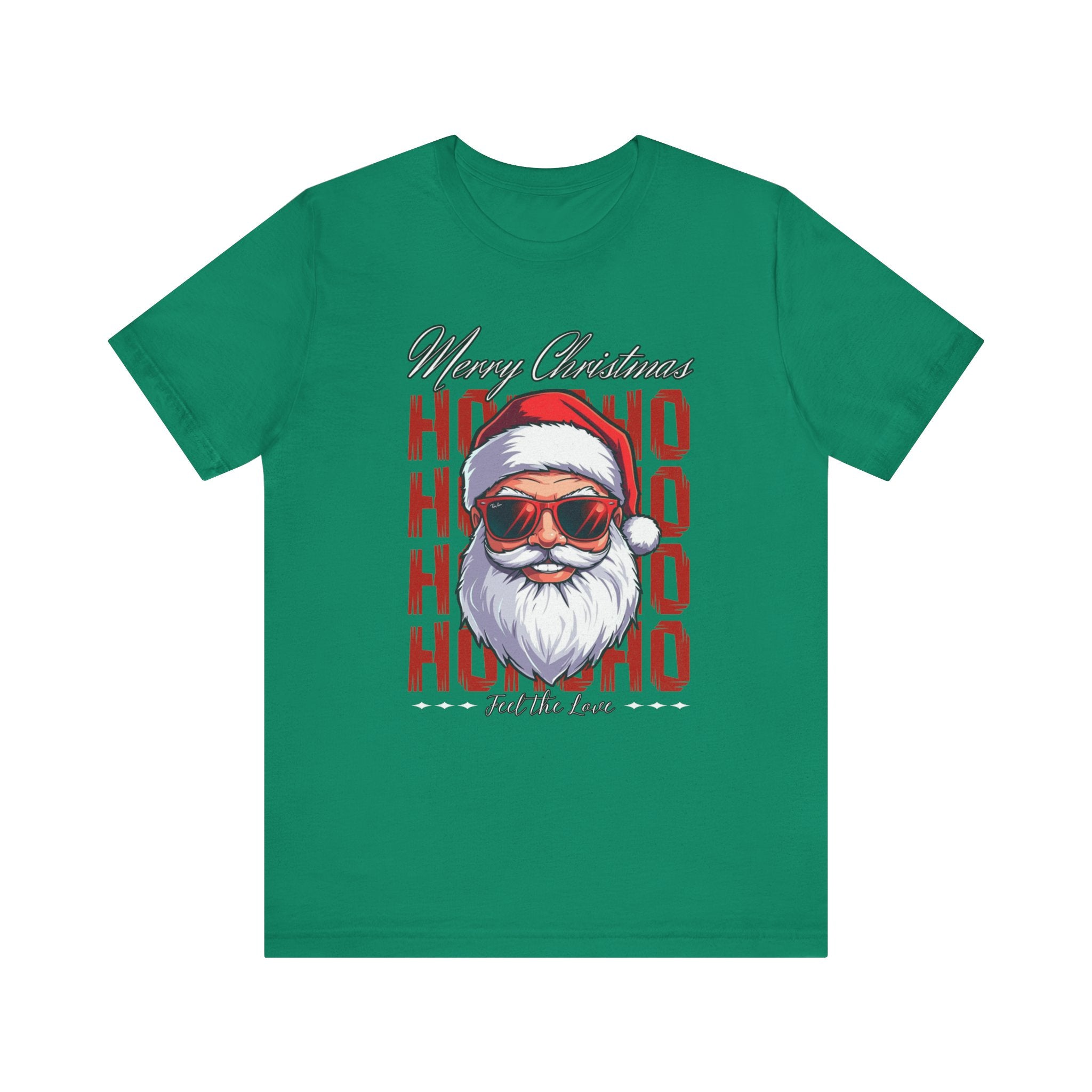 Ho Ho Ho Santa Sunglasses Christmas Tee — "Merry Christmas" Graphic Shirt
