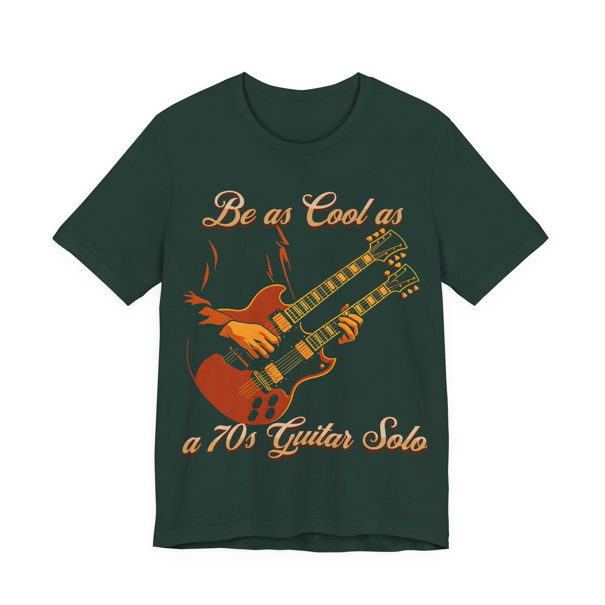 Retro Guitar Solo Tee - 'Be as Cool as a 70s Guitar Solo' Unisex Jersey Short Sleeve