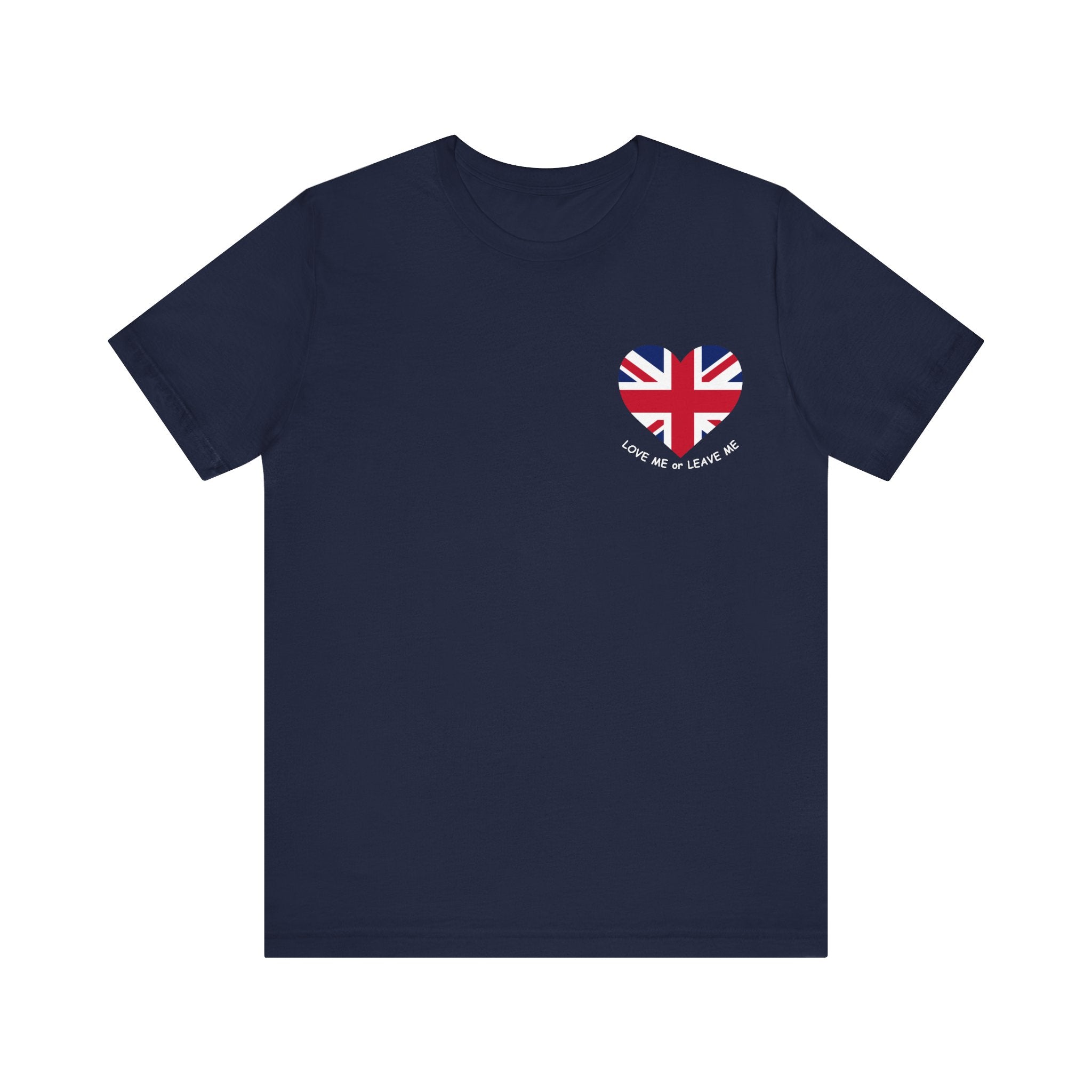 Union Jack Love Tee - Unisex Jersey Short Sleeve T-Shirt, Casual Wear, Travel Souvenir, Gift for Friends, British Pride Shirt