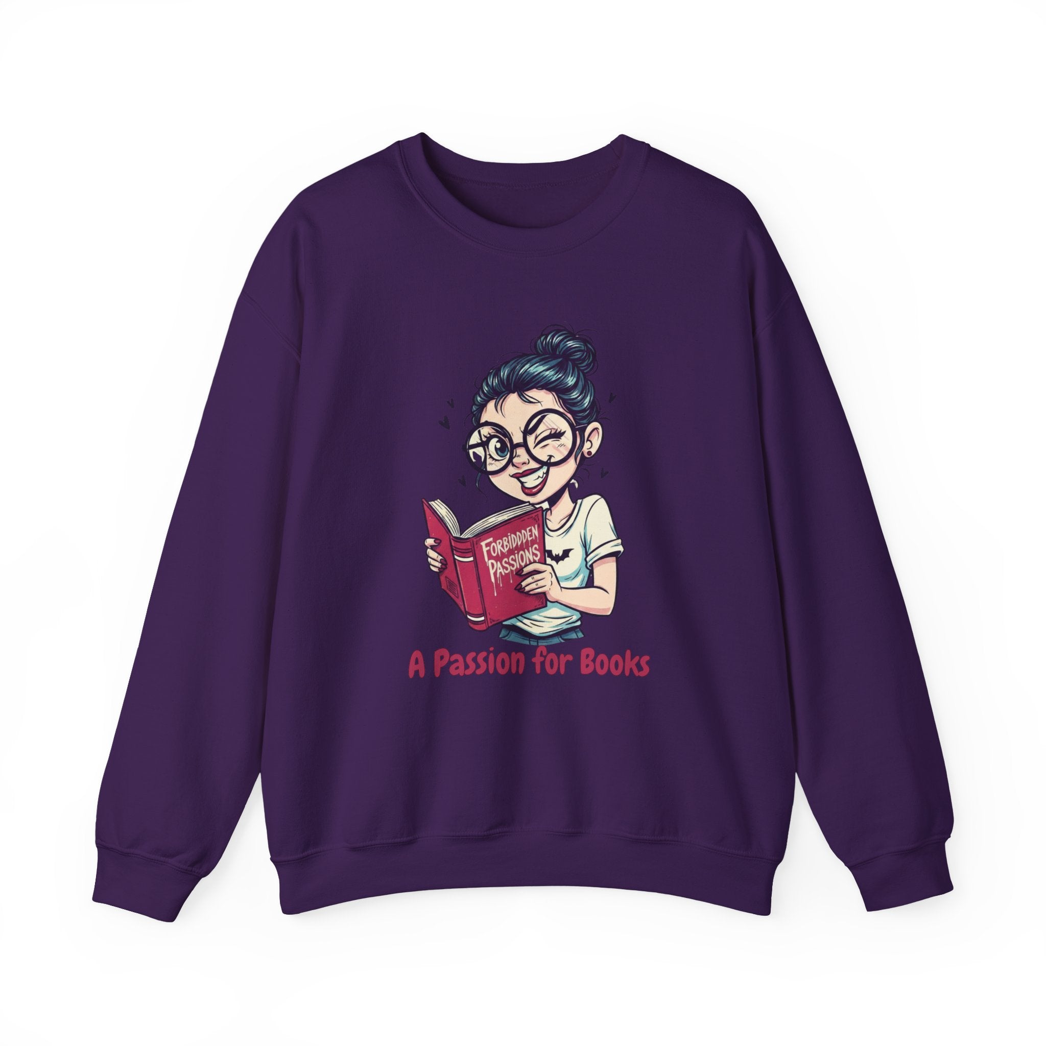Book Lover's Unisex Crewneck Sweatshirt - "A Passion for Books"