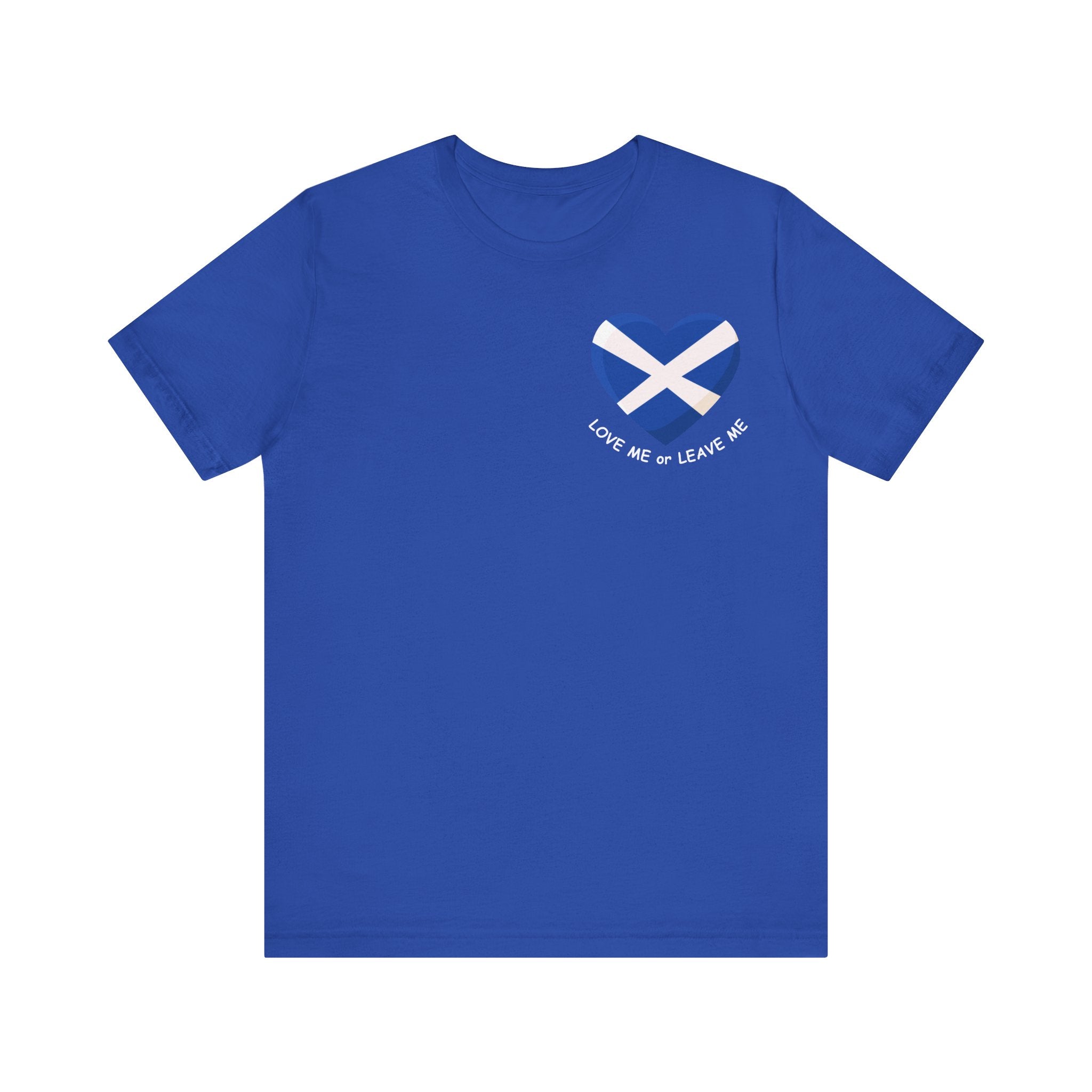 Scotland Love Graphic Tee | Unisex Jersey Short Sleeve Shirt, Casual Wear, Travel Gift, Scottish Pride, Heart Design