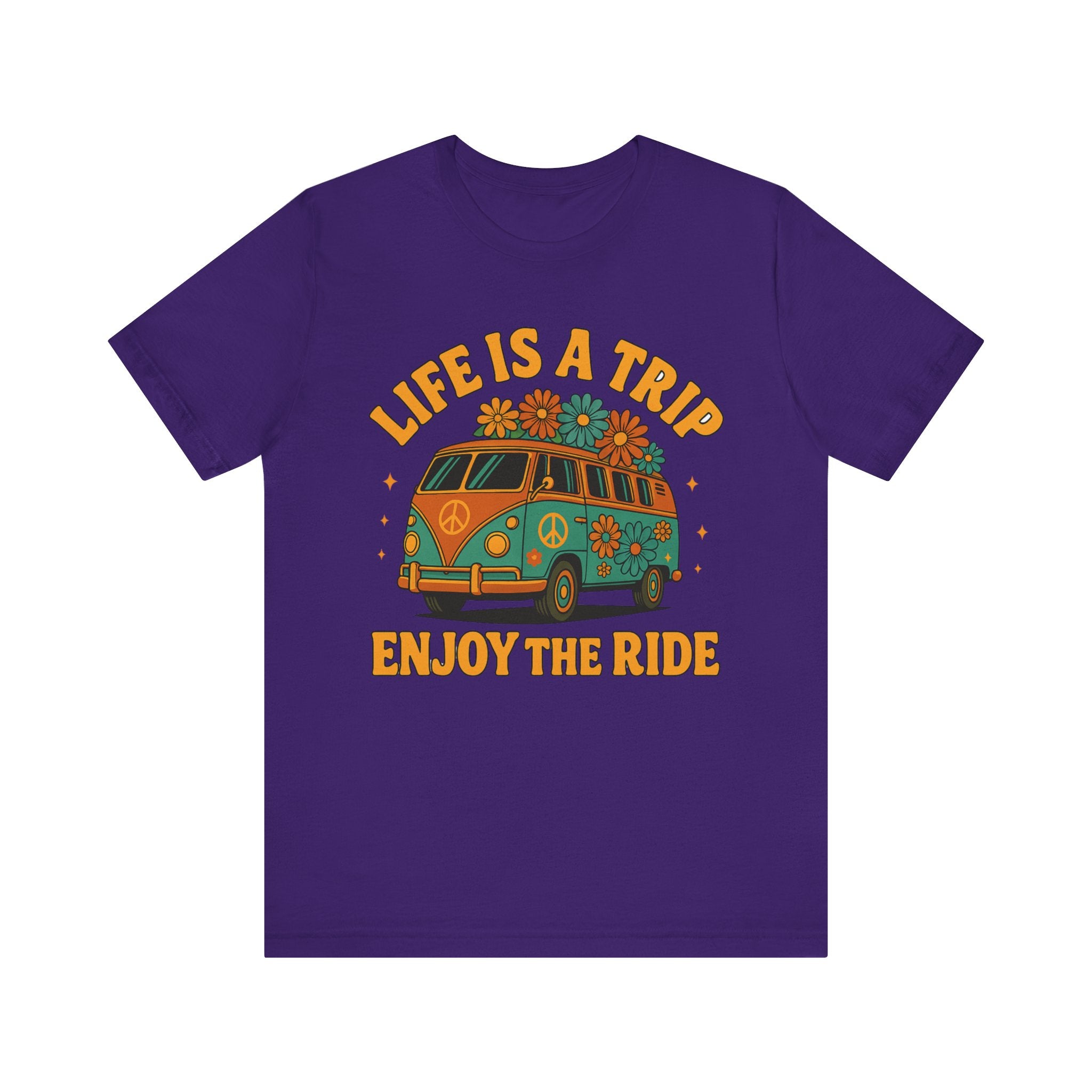 Retro Peace Van T-Shirt - "Life is a Trip, Enjoy the Ride"