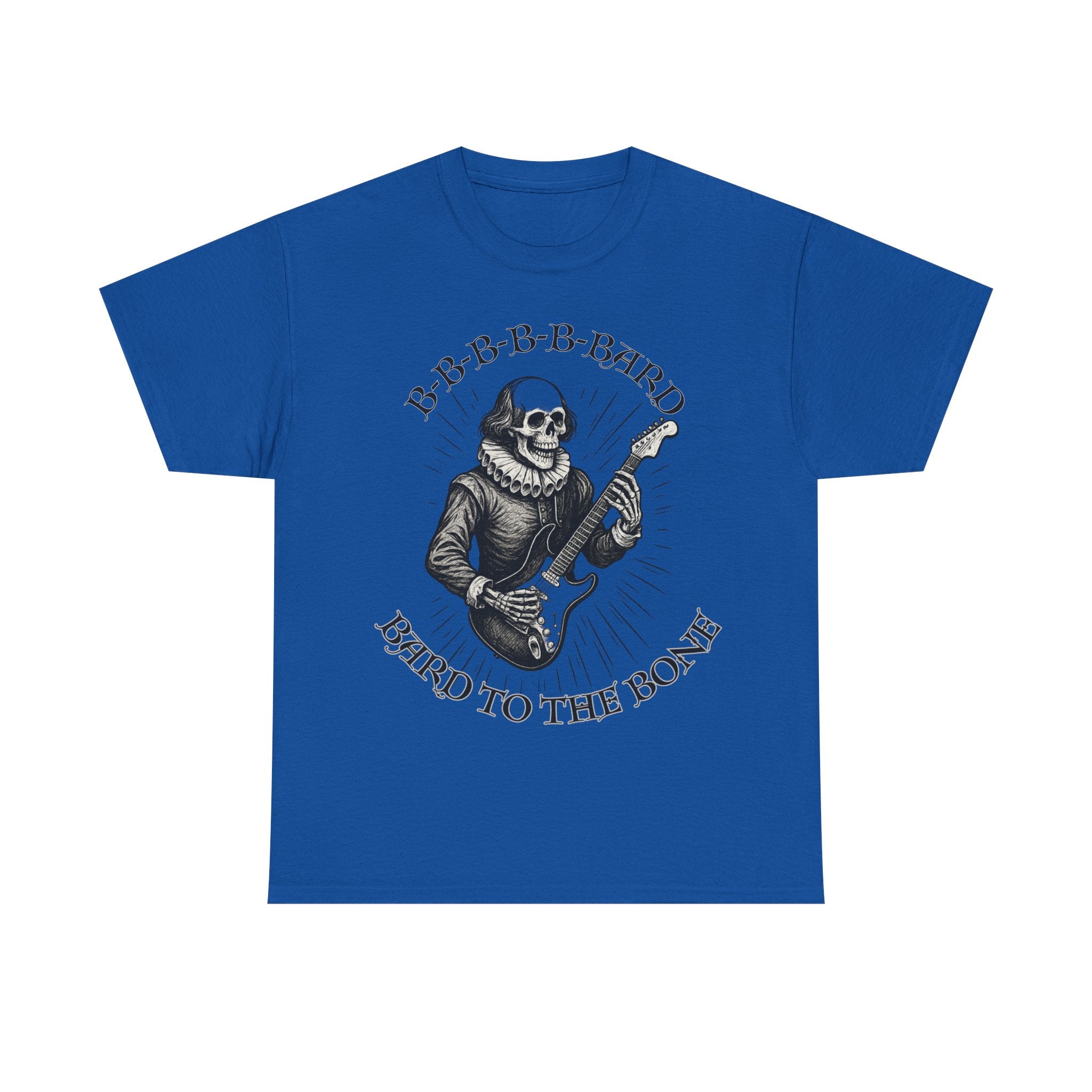 Rock-Inspired Unisex Tee, Skellie Guitarist Shirt, Music Lover Apparel, Halloween Costume Tee, Unique Gift for Musicians