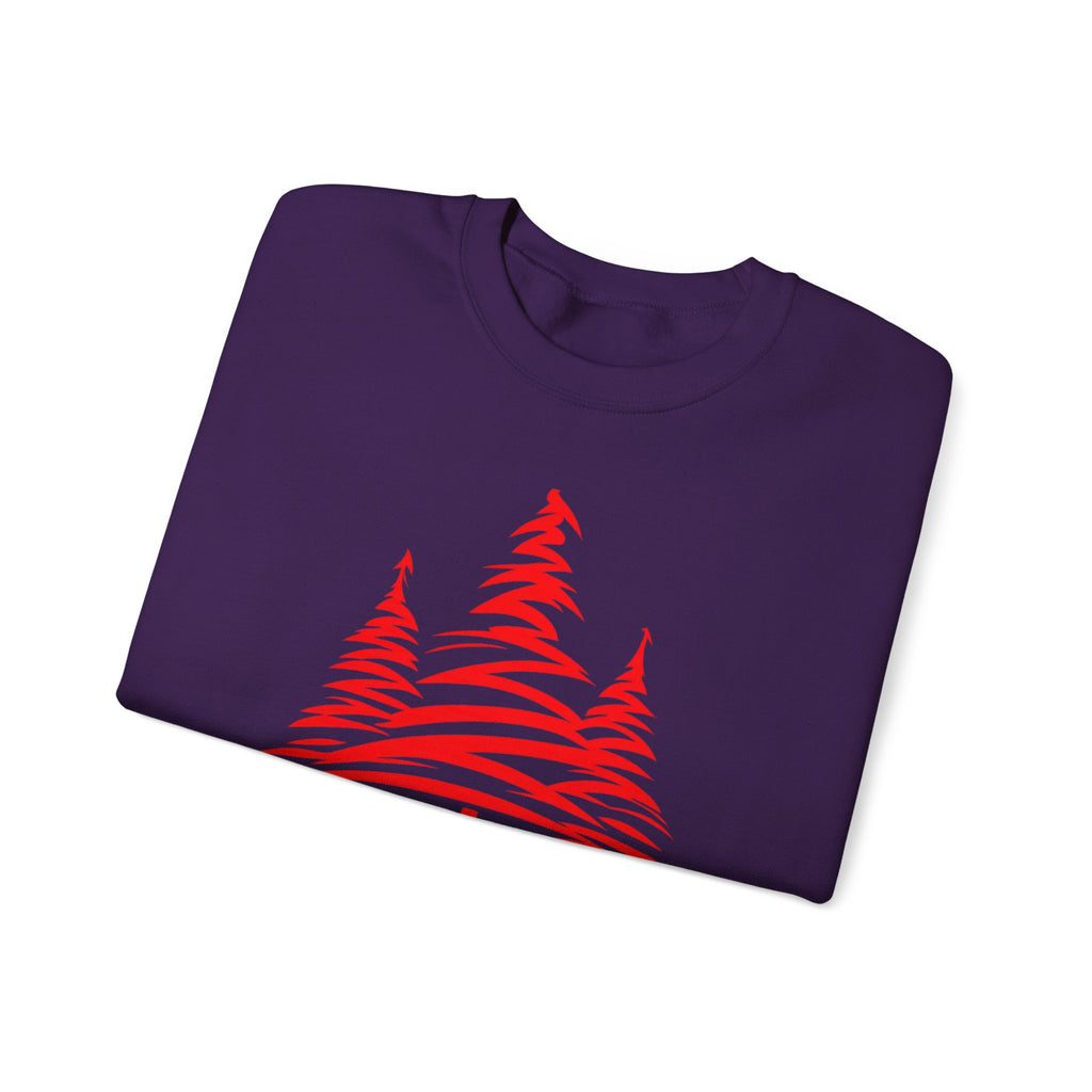 Merry Christmas Crewneck Sweatshirt — Red Tree Holiday Sweatshirt