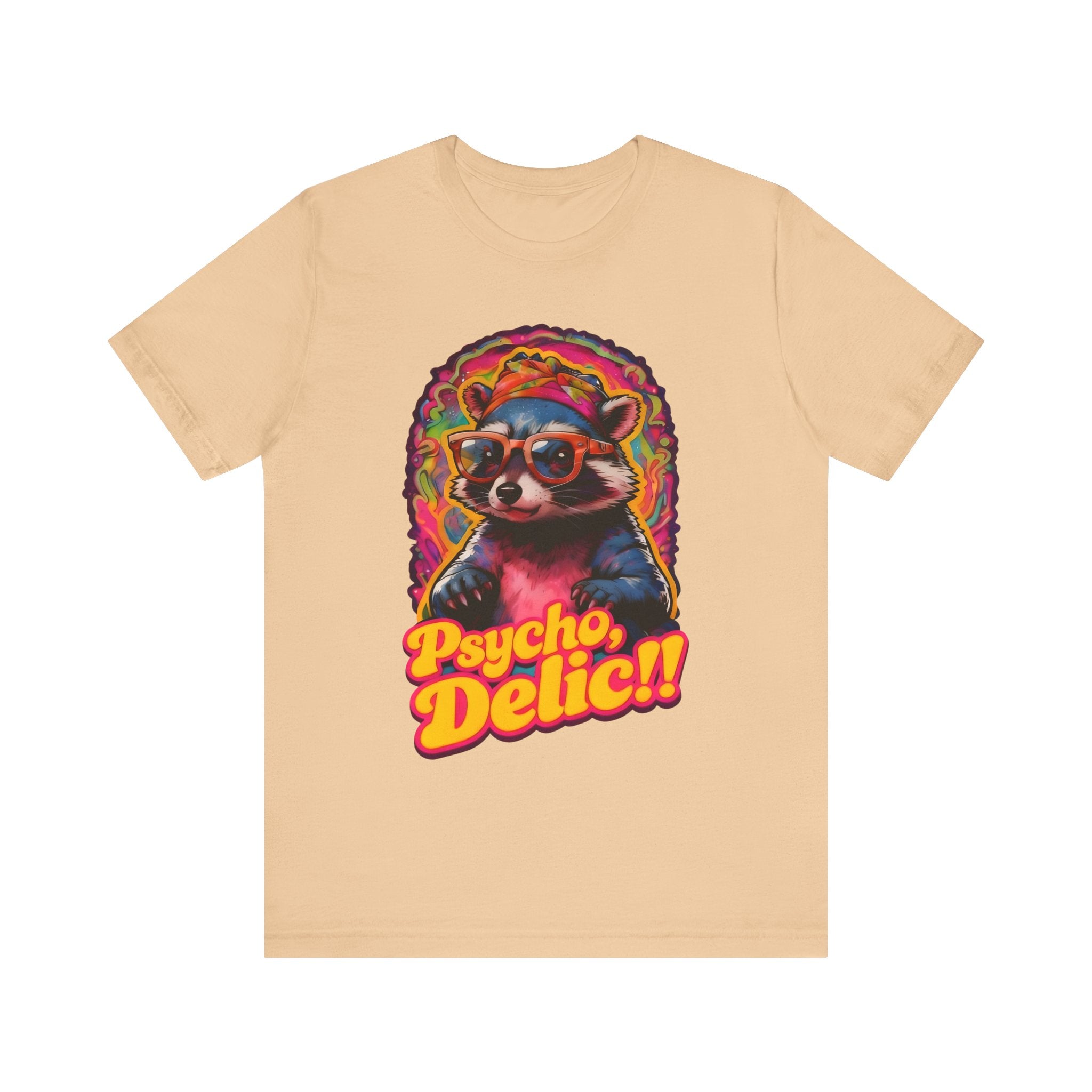 Psycho Delic Raccoon Tee - Unisex Jersey Short Sleeve T-Shirt