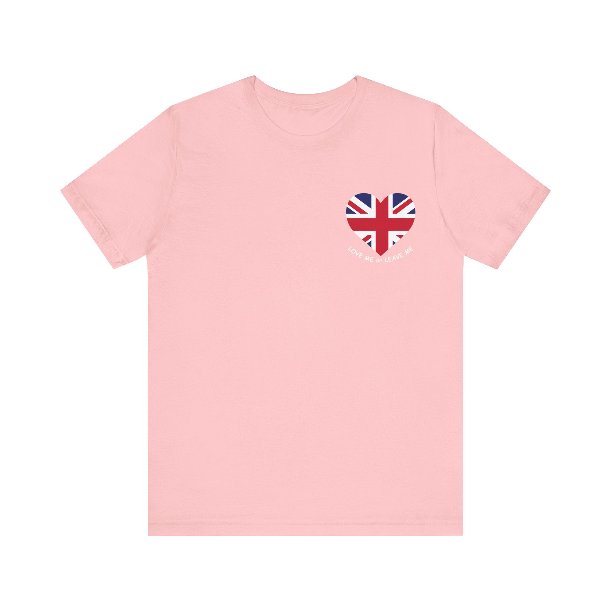 Union Jack Love Tee - Unisex Jersey Short Sleeve T-Shirt, Casual Wear, Travel Souvenir, Gift for Friends, British Pride Shirt