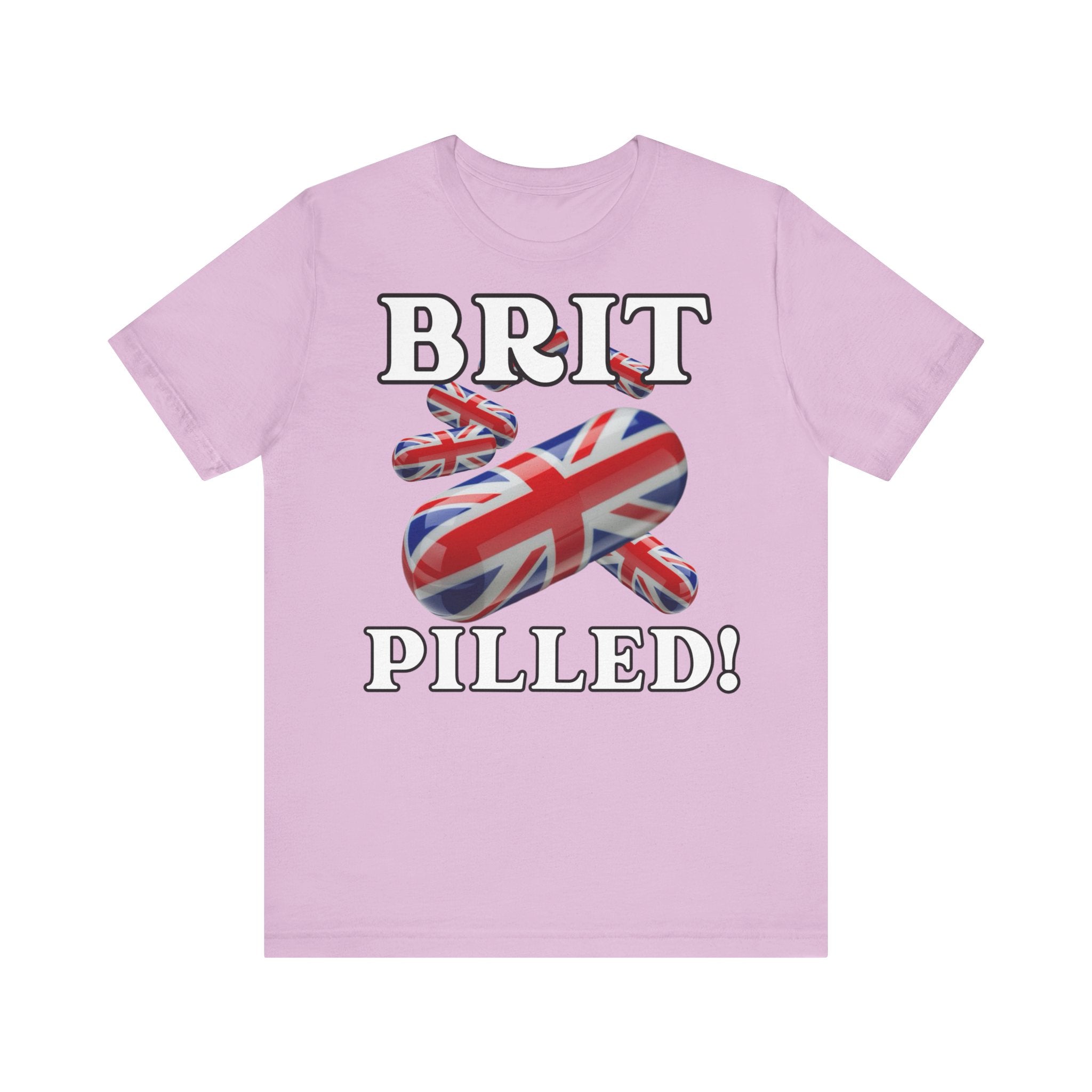 Patriotic Brit Pilled! Union Jack Themed Tee: Perfect for Brits,Edgy relevant make a statement