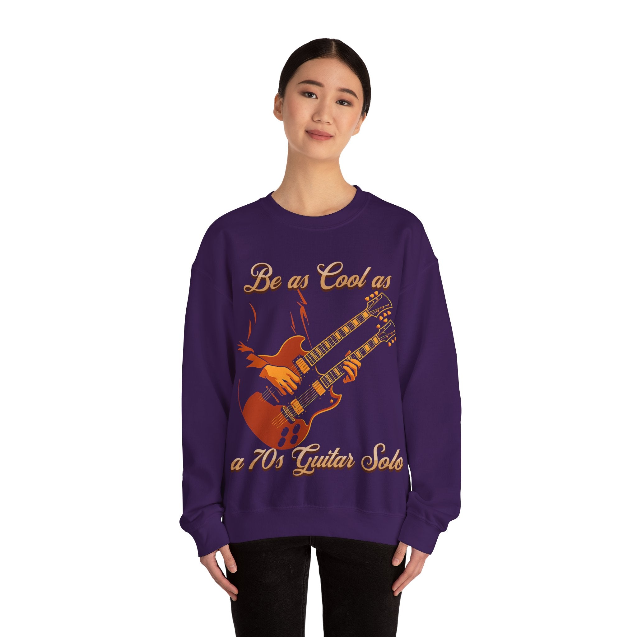 Vintage Guitar Solo Crewneck Sweatshirt | Be as Cool as a 70's Guitar Solo
