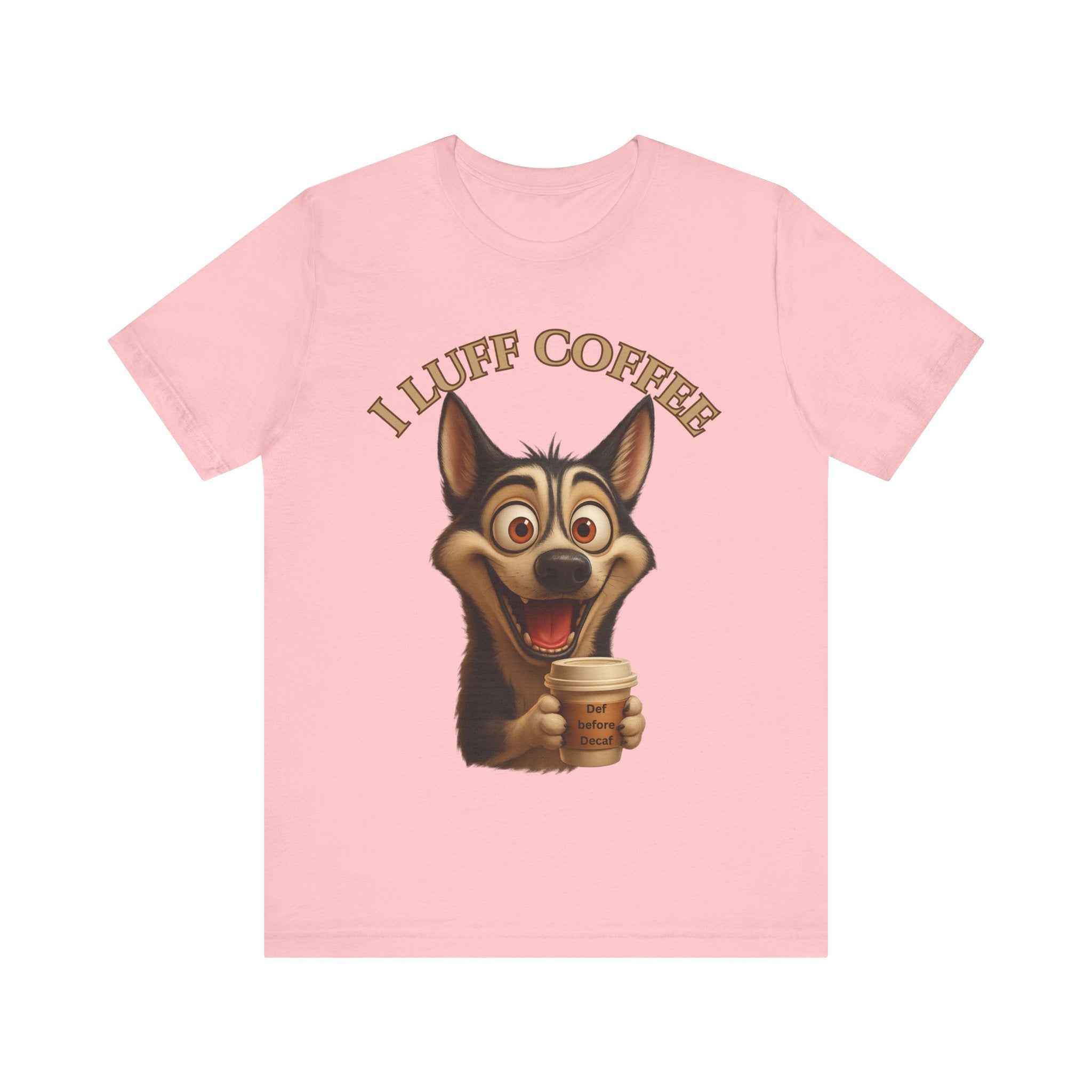 Funny Coffee Lover Tee | I Luff Coffee Unisex Jersey Short Sleeve T-Shirt