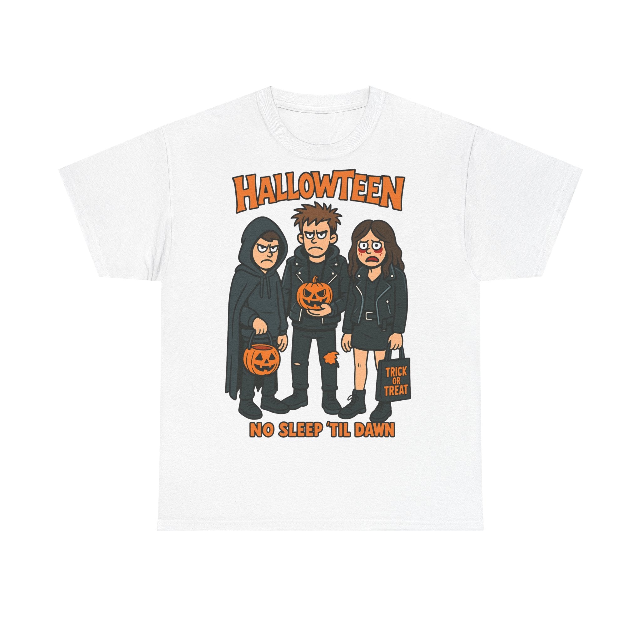 Halloween Themed Unisex Heavy Cotton Tee - Spooky Graphic Shirt, Trick or Treat, Party Wear, Gift for Halloween Lovers