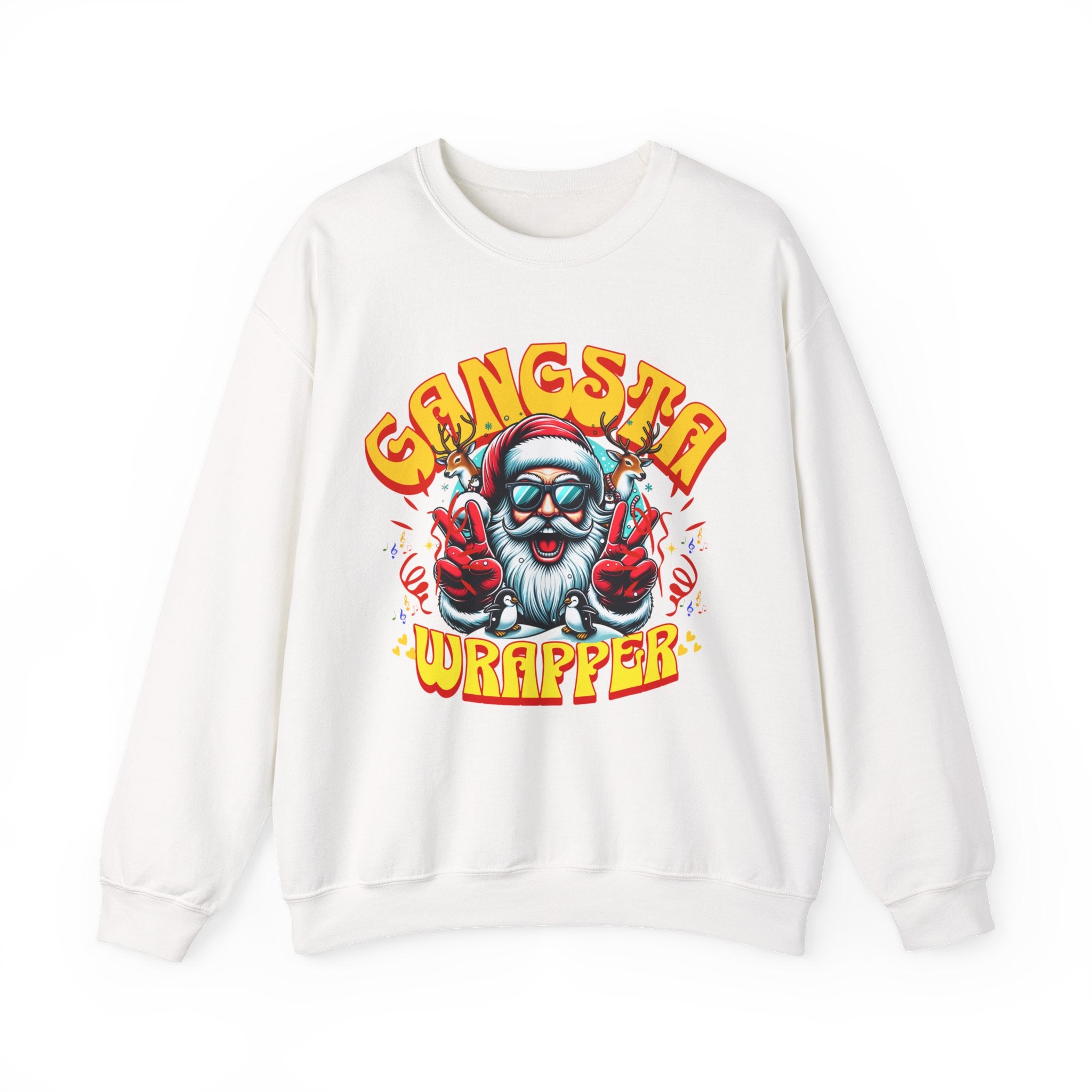 Gangsta Wrapper Sweatshirt - Funny Unisex Holiday Crewneck