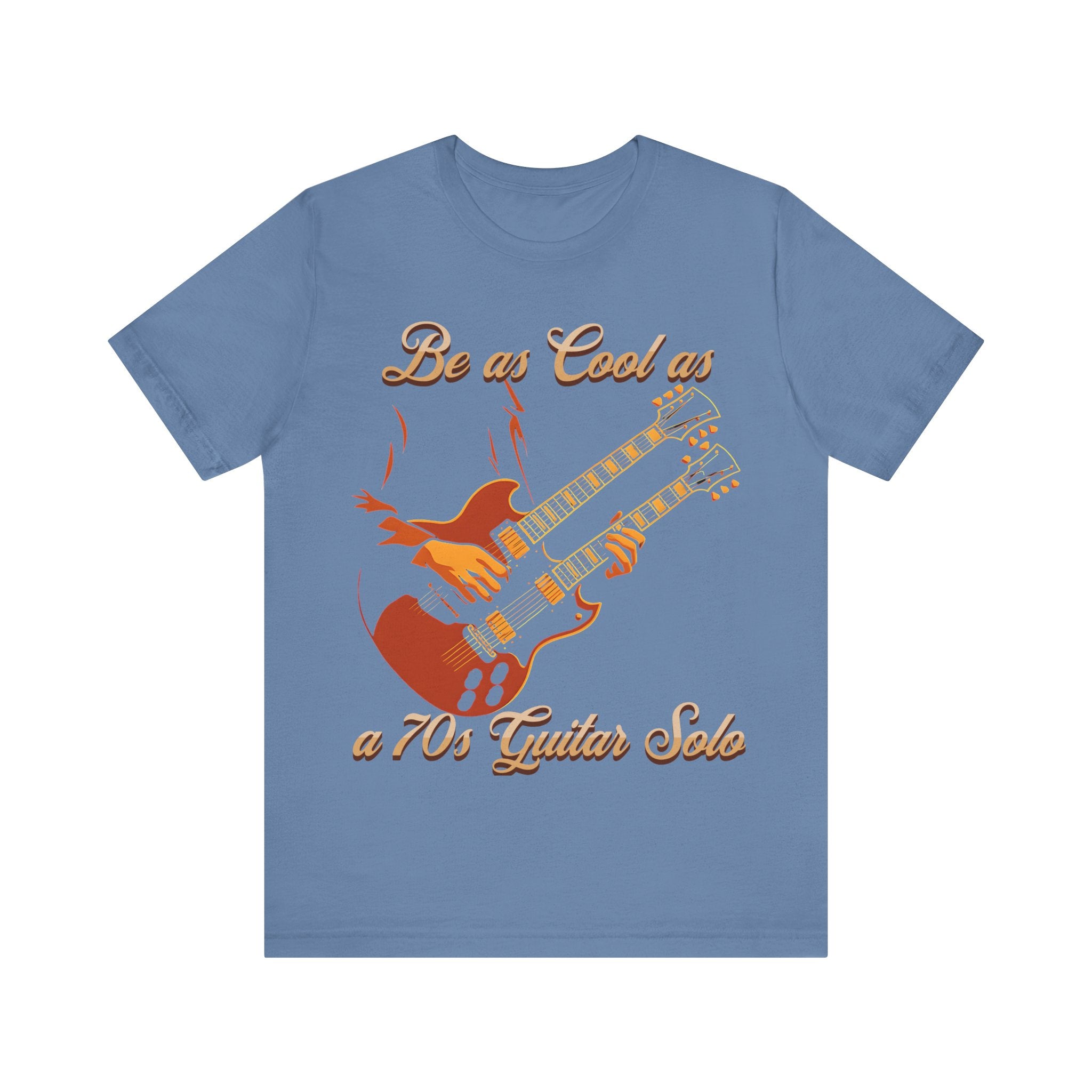 Retro Guitar Solo Tee - 'Be as Cool as a 70s Guitar Solo' Unisex Jersey Short Sleeve