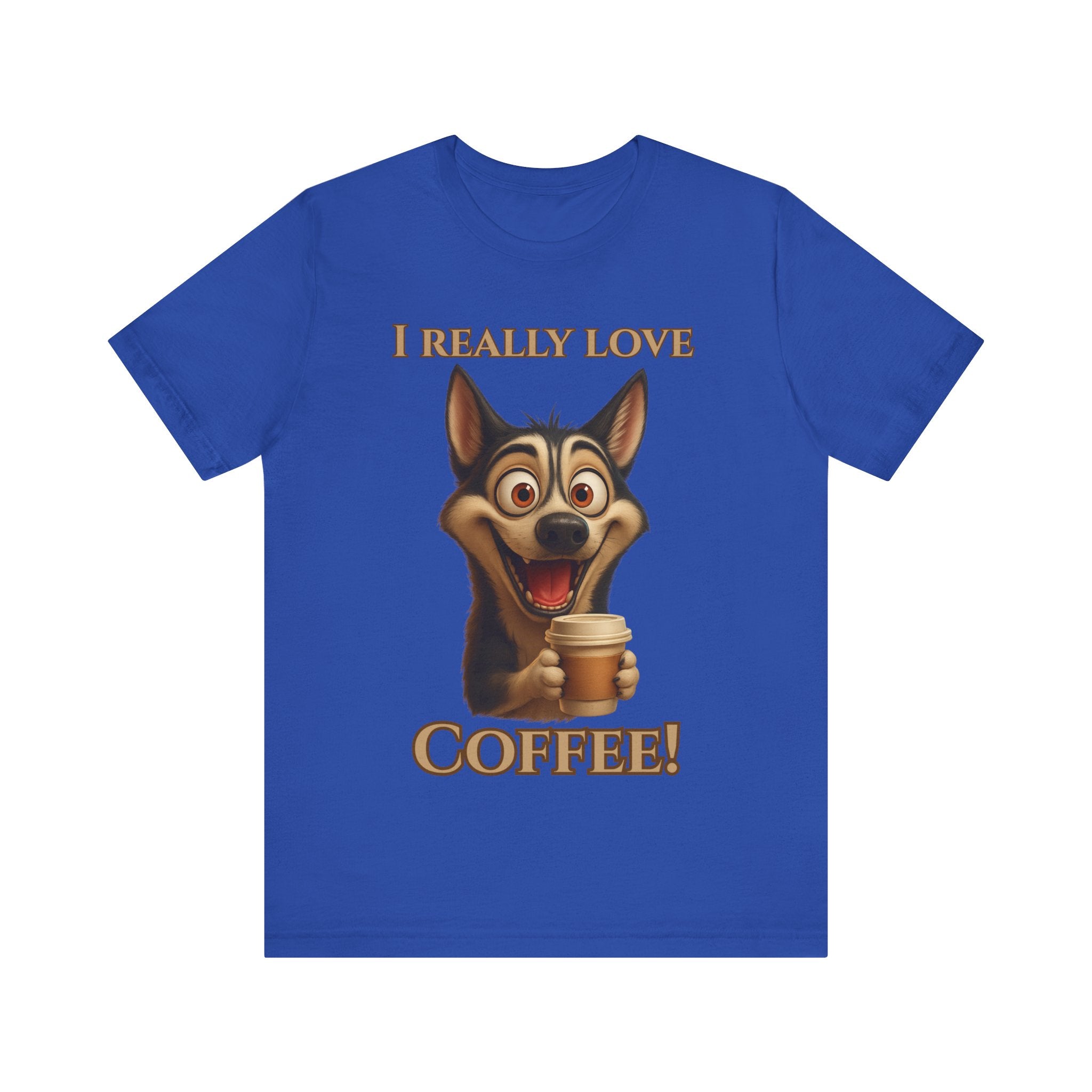 Coffee-Loving Dog Unisex Tee