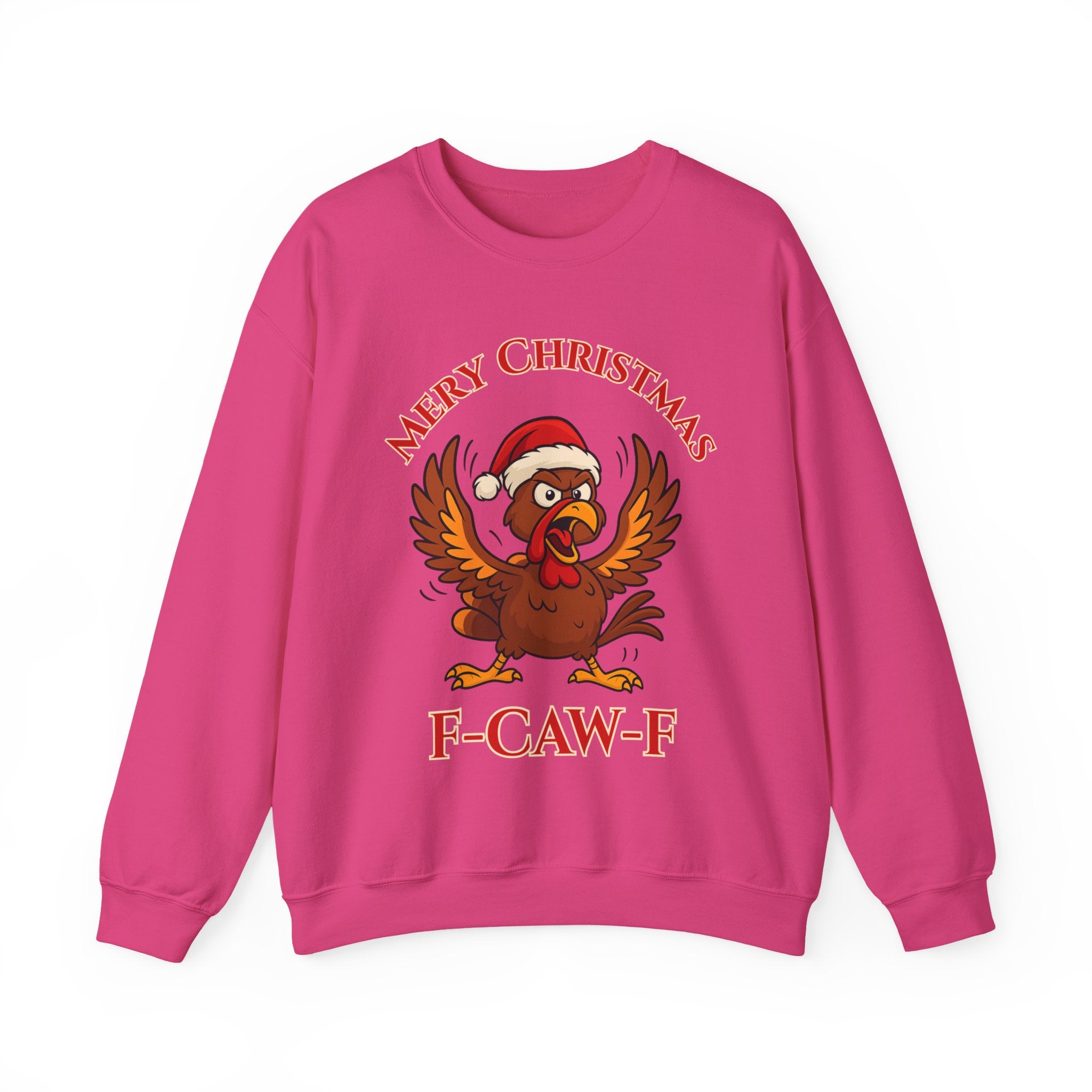 Funny Christmas Crewneck Sweatshirt - "Mery Christmas F-CAW-F"