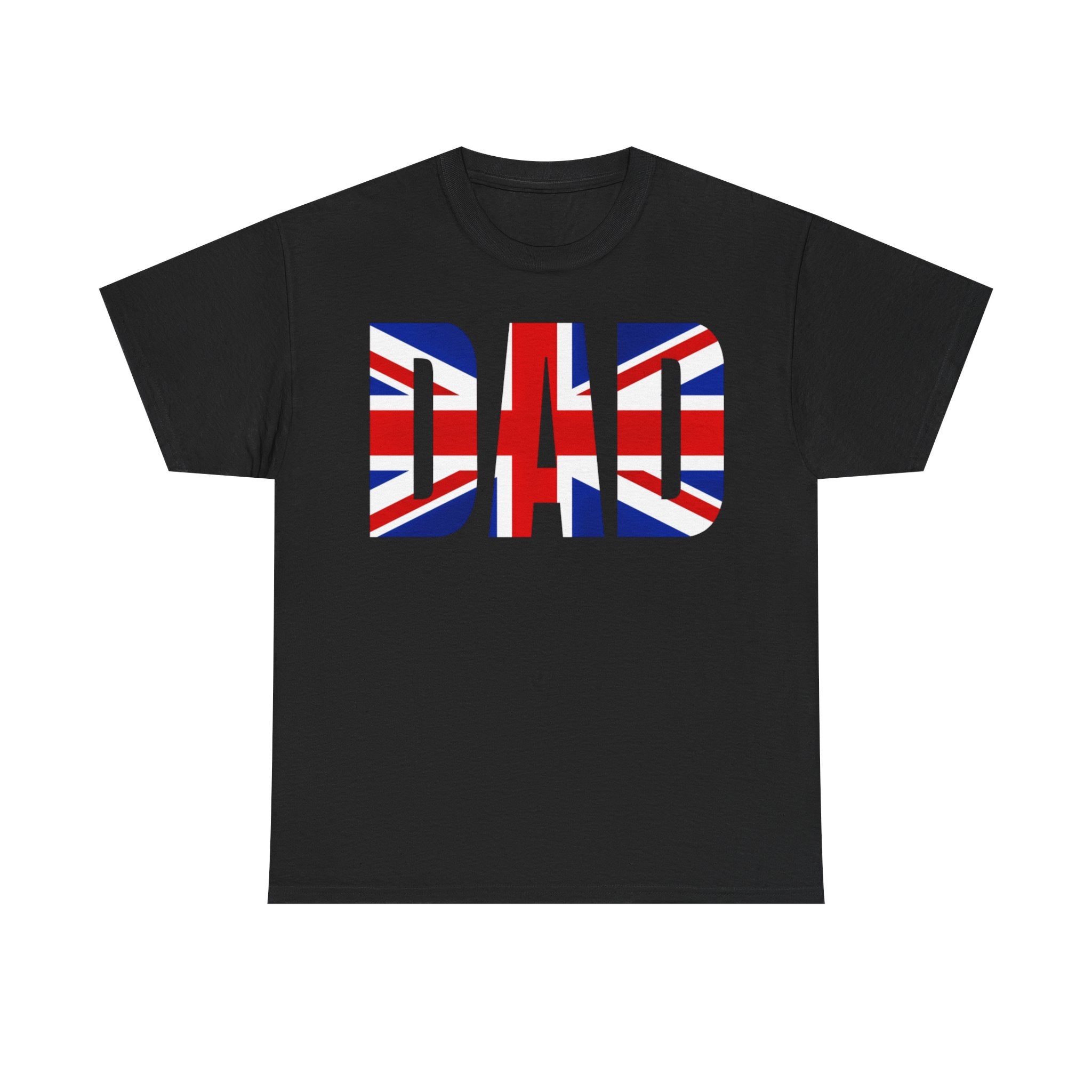 British Flag Dad Tee - Perfect for Father's Day, Casual Wear, Gifts for Dads, Patriotic Fashion, Family Outings