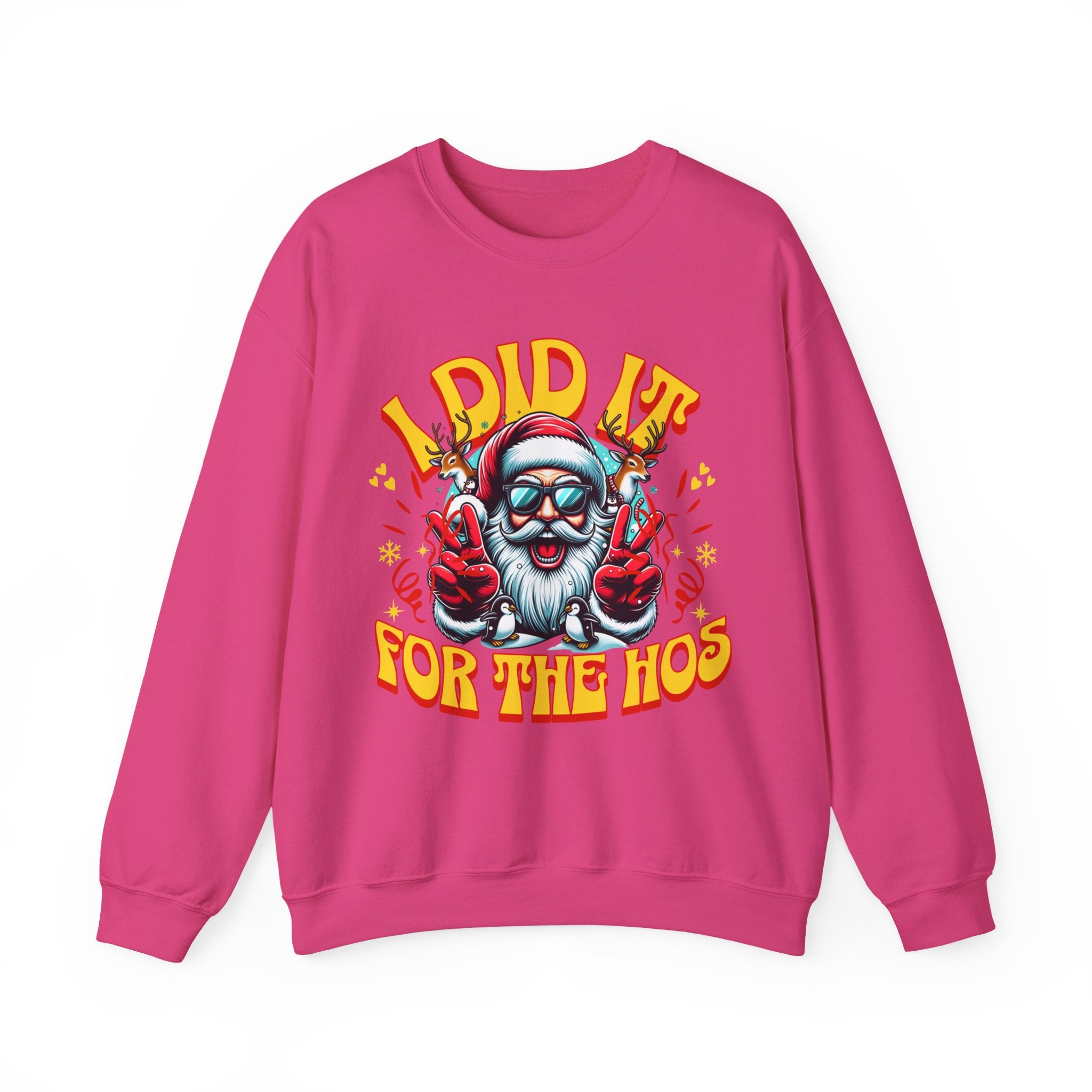 Festive Crewneck Sweatshirt - "I Did It for the Ho's"