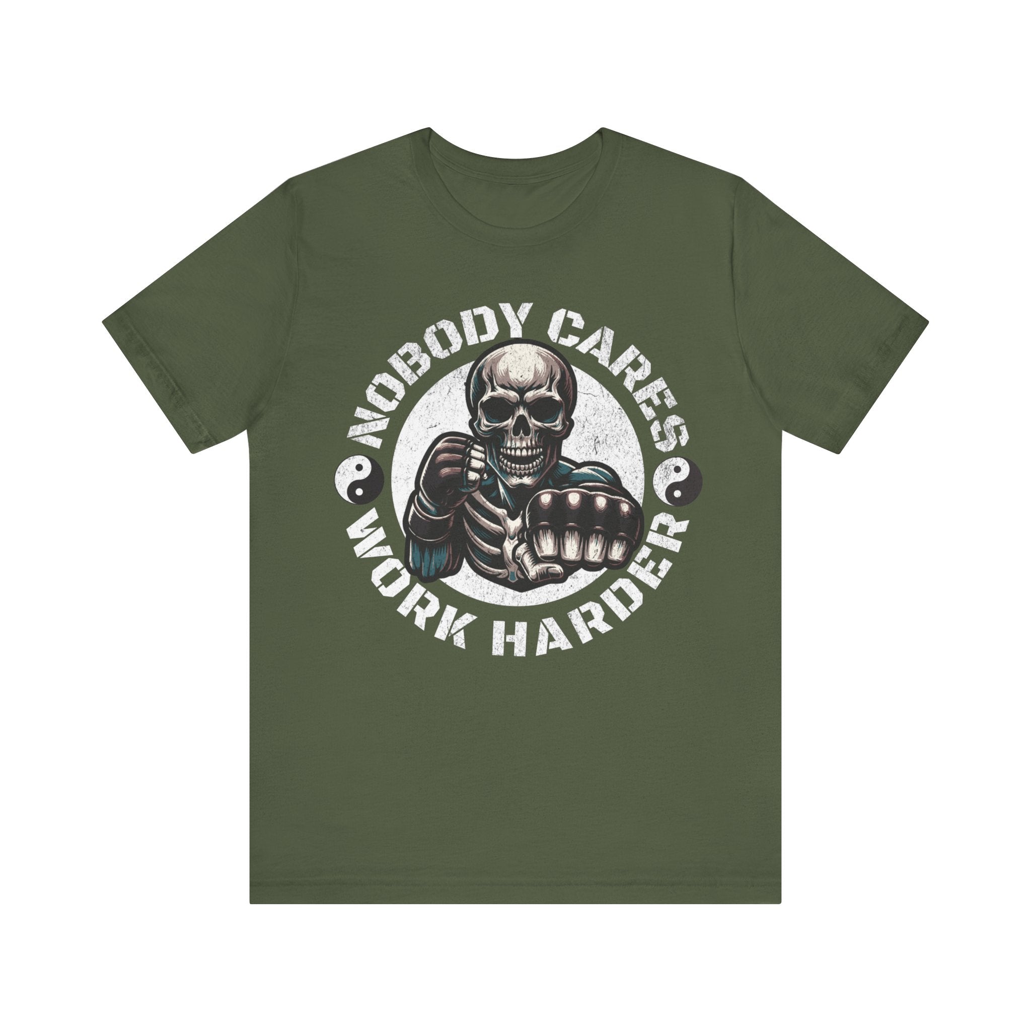 Nobody Cares Work Harder Skull T-Shirt