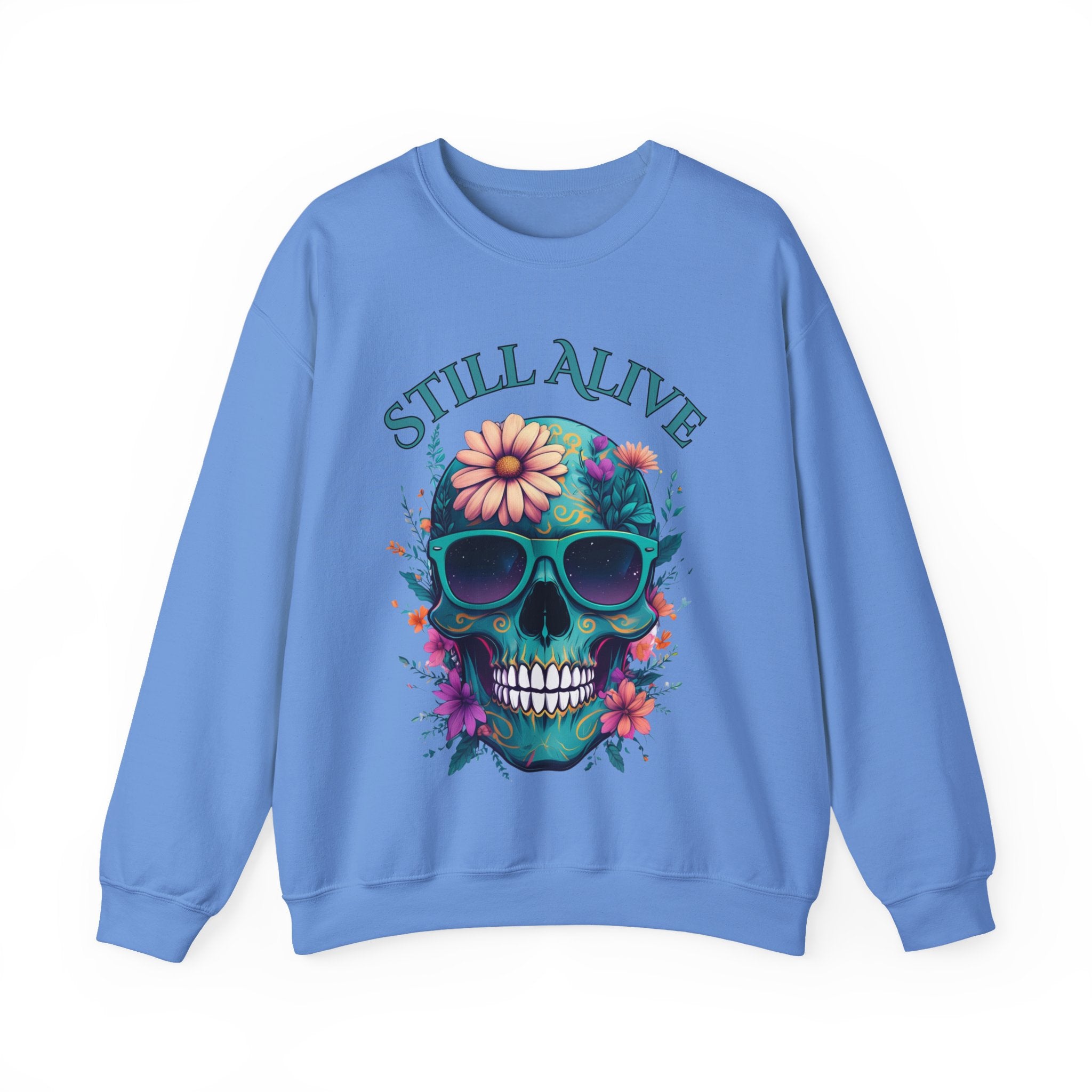Still Alive Skull Floral Crewneck Sweatshirt
