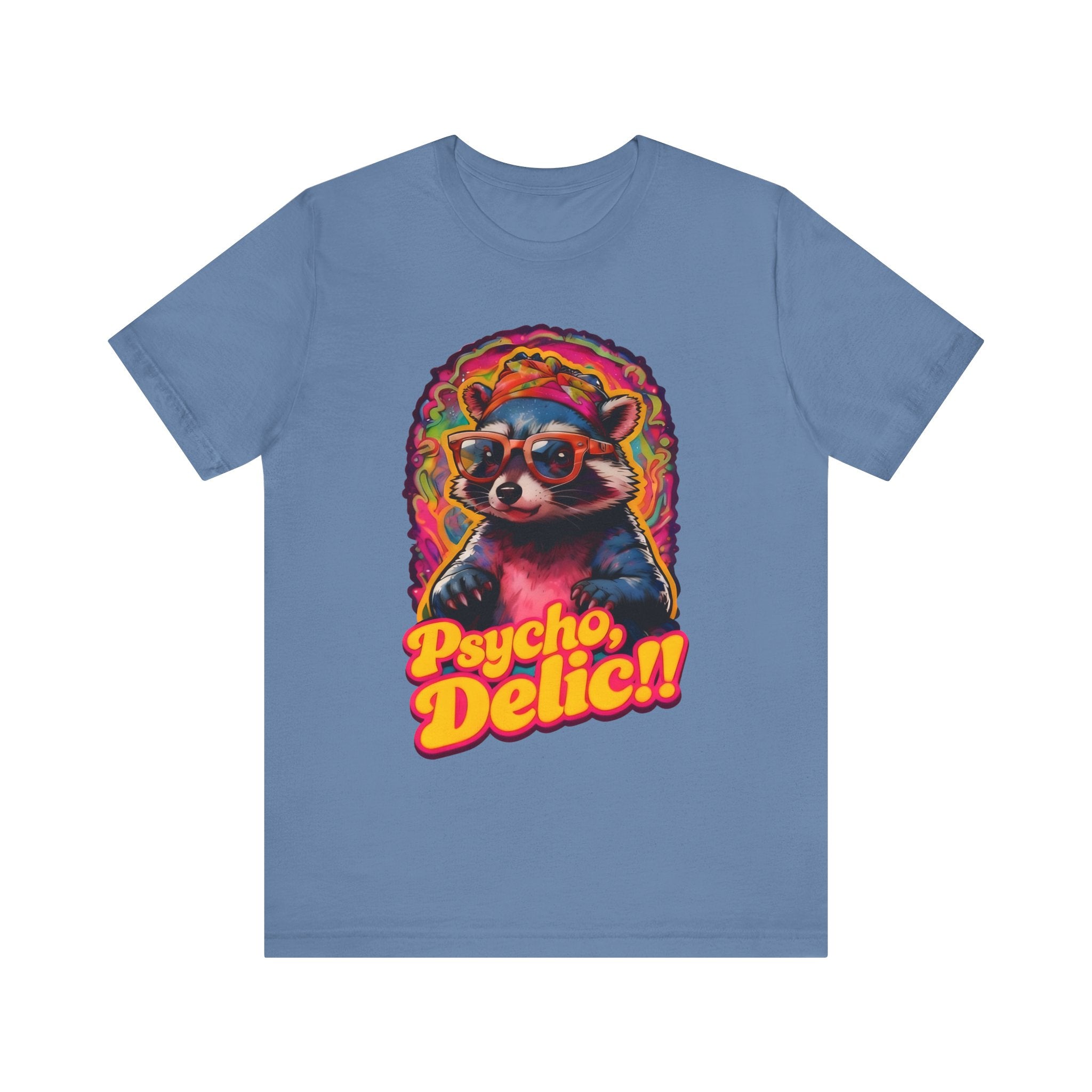 Psycho Delic Raccoon Tee - Unisex Jersey Short Sleeve T-Shirt