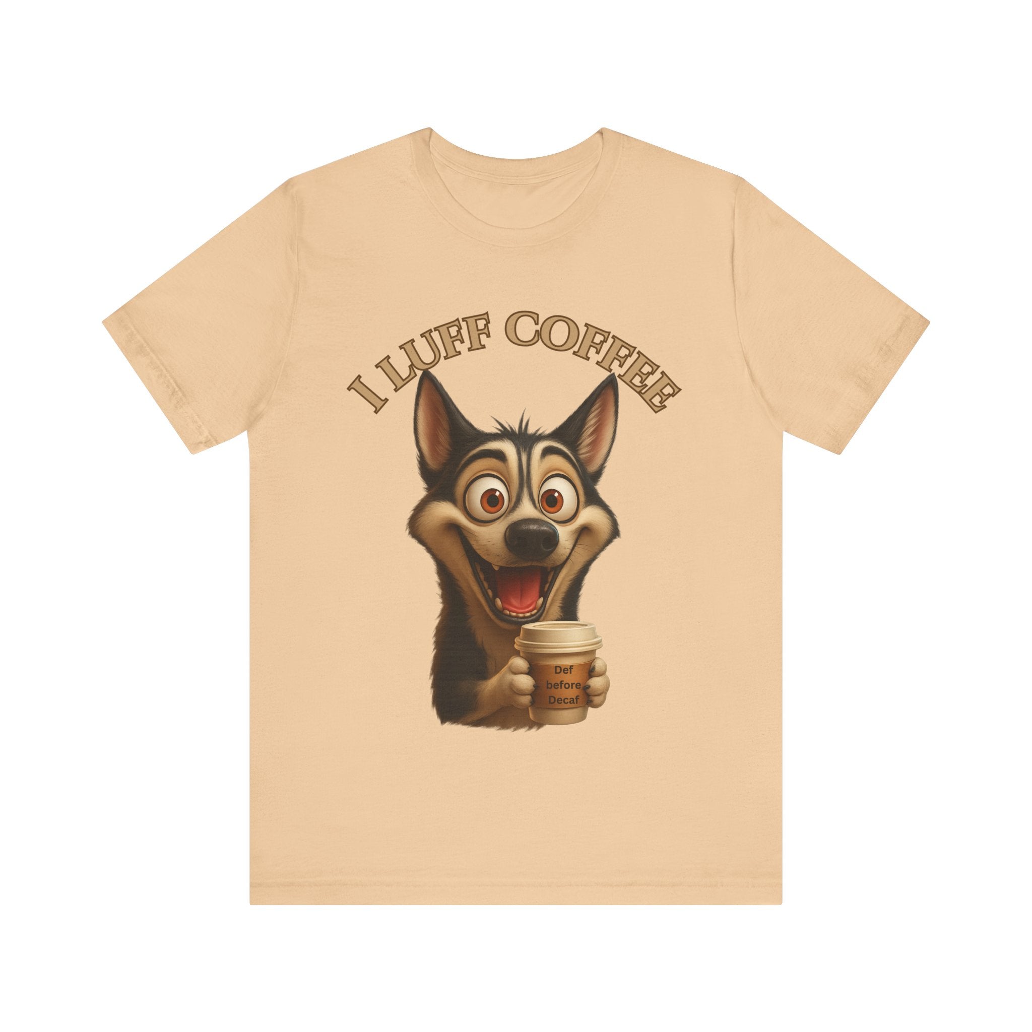 Funny Coffee Lover Tee | I Luff Coffee Unisex Jersey Short Sleeve T-Shirt