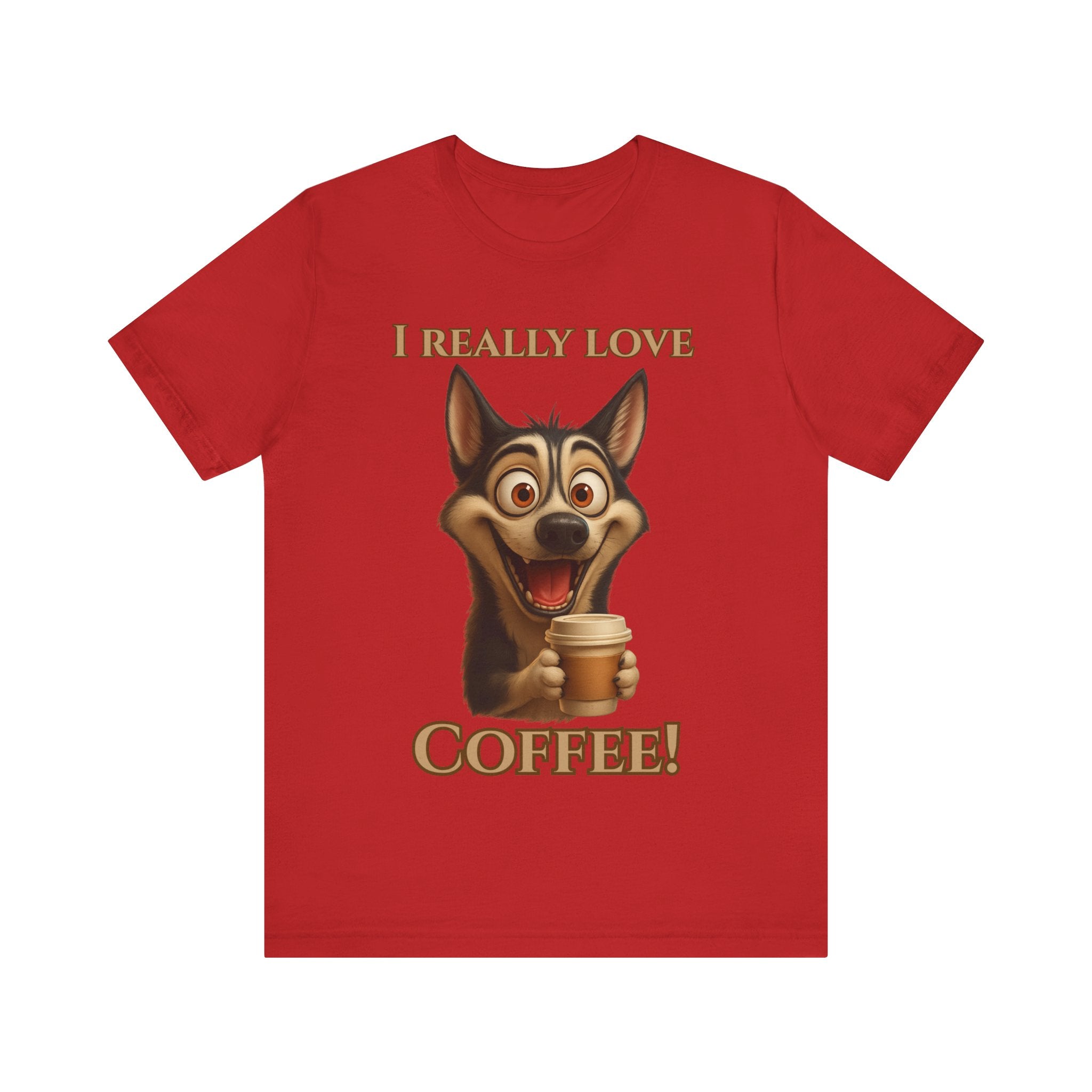 Coffee-Loving Dog Unisex Tee