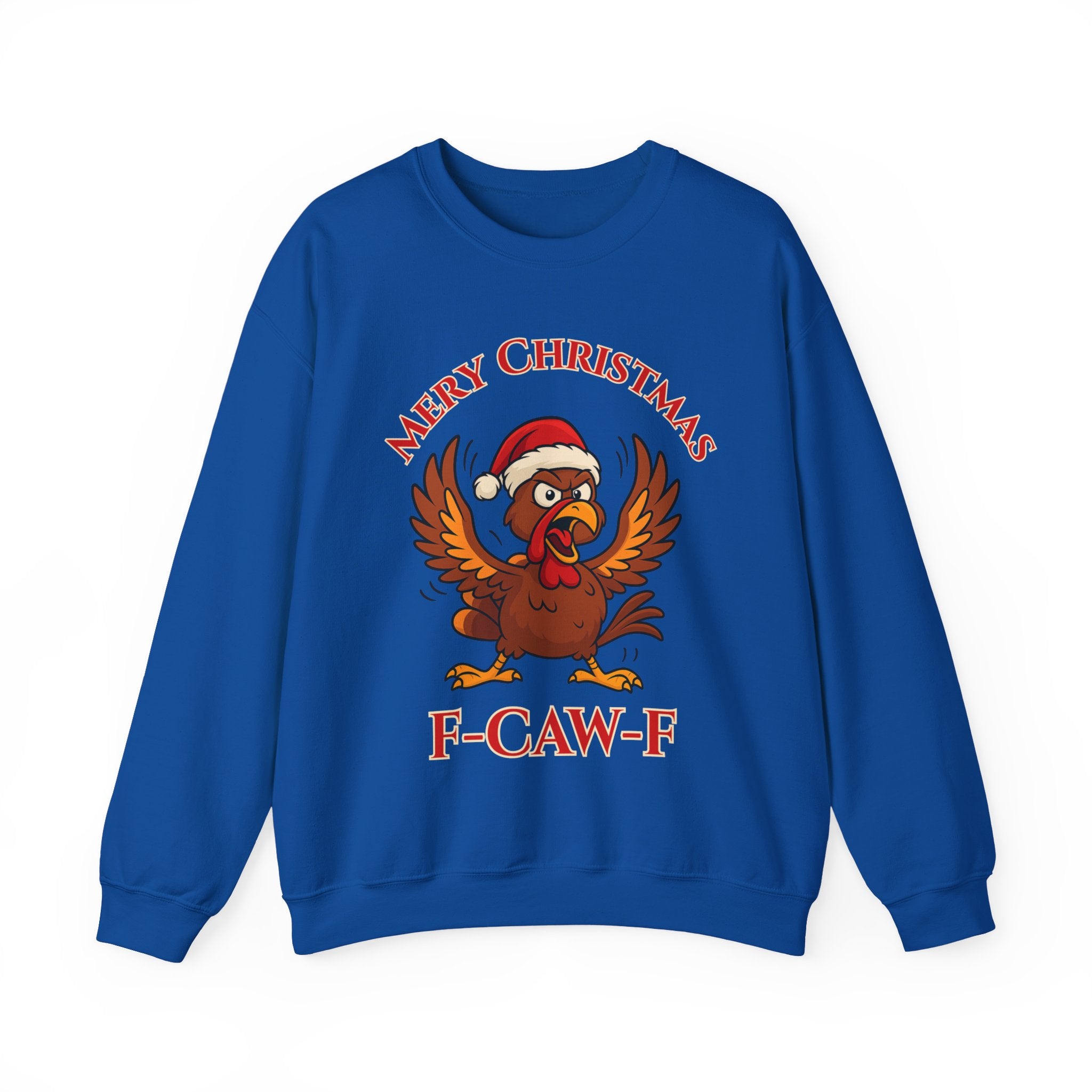 Funny Christmas Crewneck Sweatshirt - "Mery Christmas F-CAW-F"