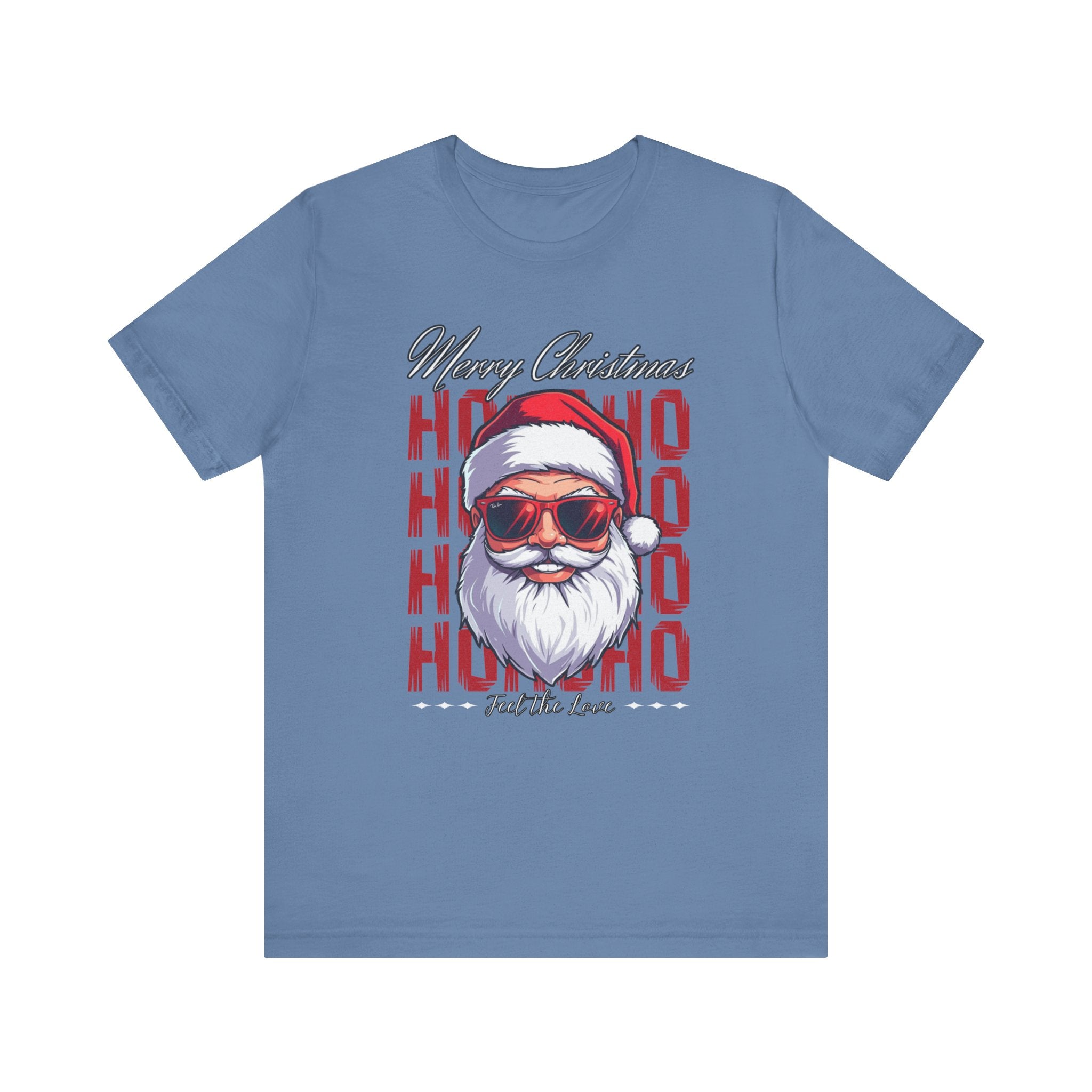 Ho Ho Ho Santa Sunglasses Christmas Tee — "Merry Christmas" Graphic Shirt