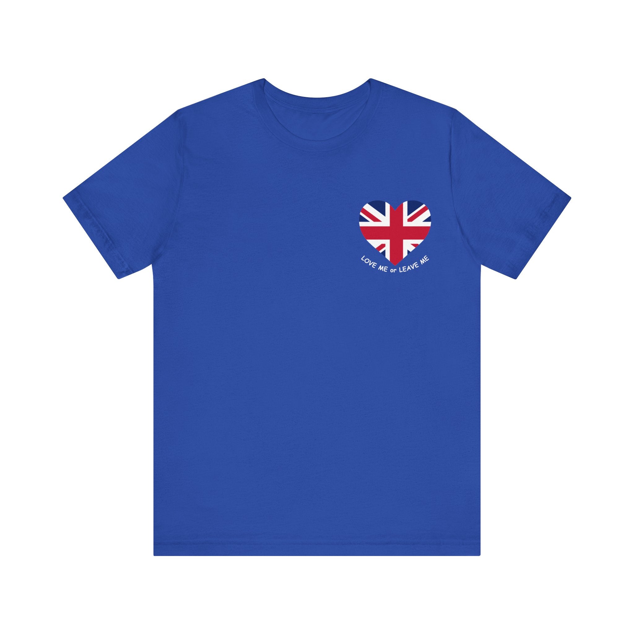 Union Jack Love Tee - Unisex Jersey Short Sleeve T-Shirt, Casual Wear, Travel Souvenir, Gift for Friends, British Pride Shirt