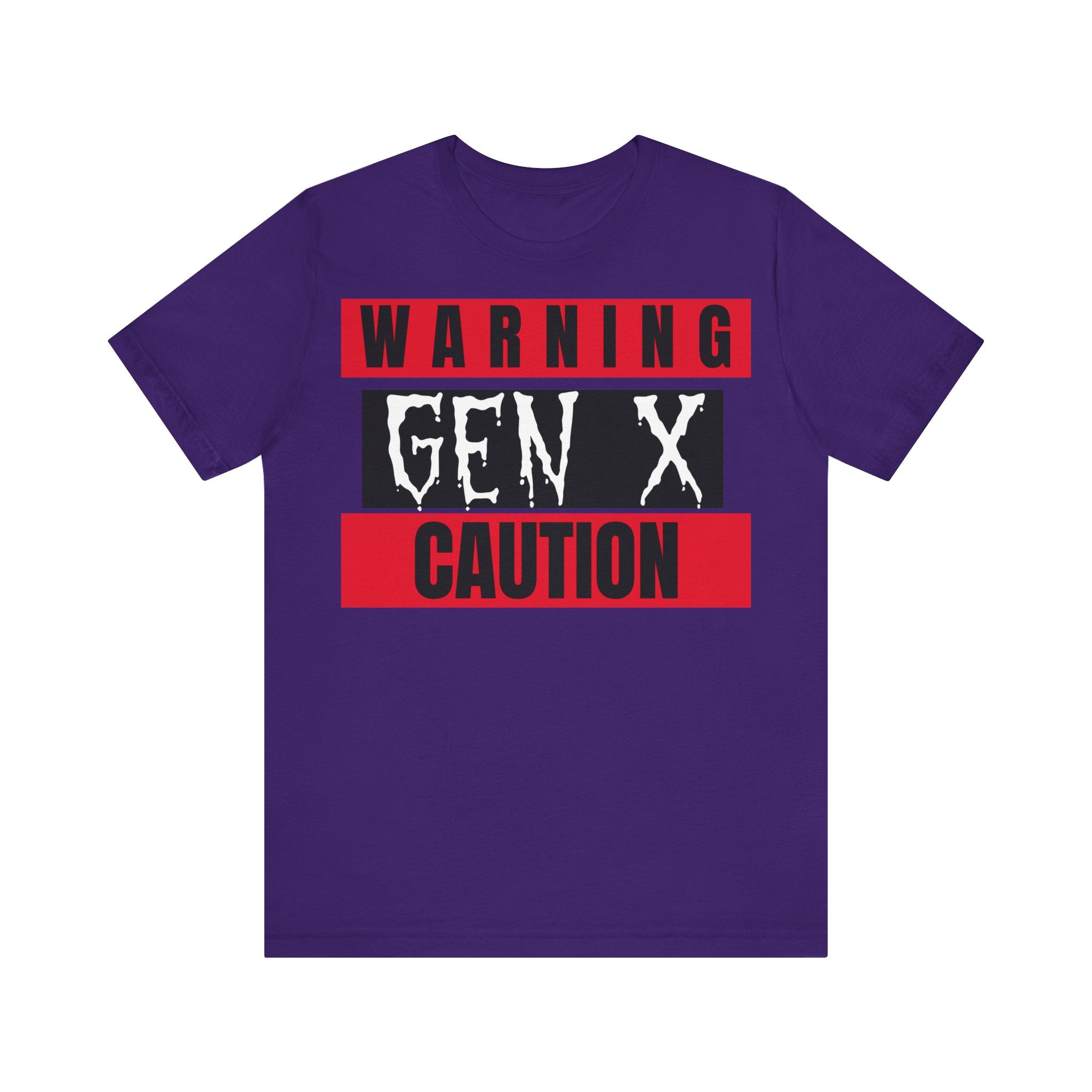 Warning Gen X Caution Tee, Unisex Jersey Tee, Vintage Style T-Shirt, Nostalgic Apparel, Gift for Gen Xers, Funny Gen X Shirt