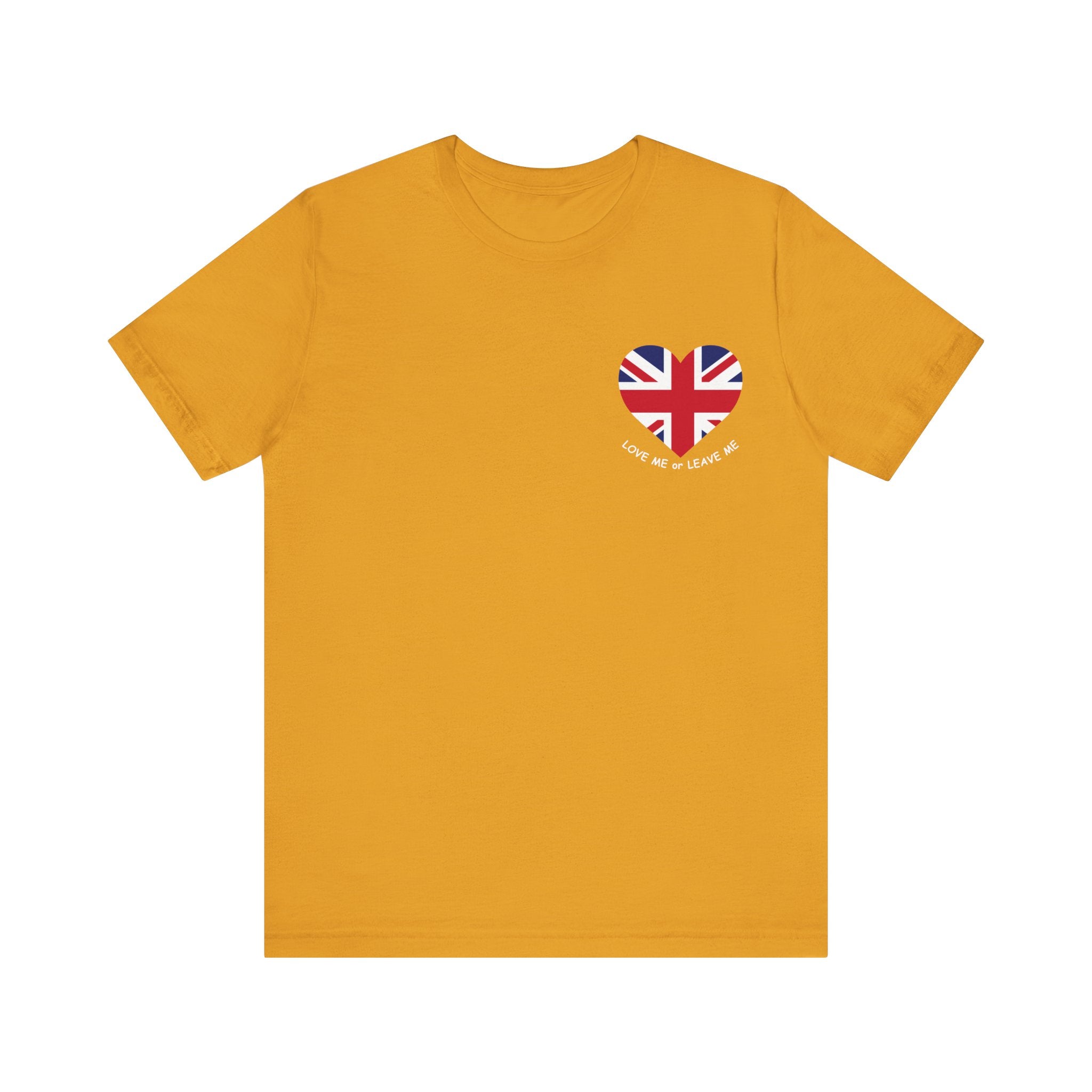 Union Jack Love Tee - Unisex Jersey Short Sleeve T-Shirt, Casual Wear, Travel Souvenir, Gift for Friends, British Pride Shirt
