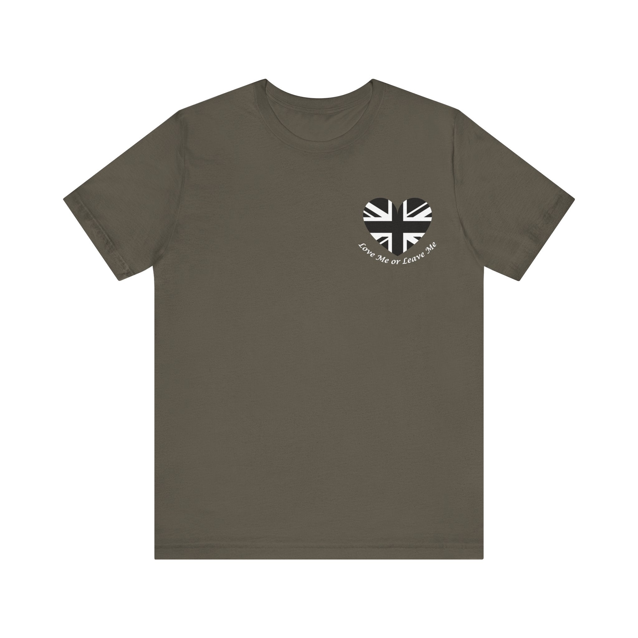 Union Jack Love Unisex Tee, Casual Tee, Graphic Tee, Gift for Her, Travel Shirt, British Pride Shirt