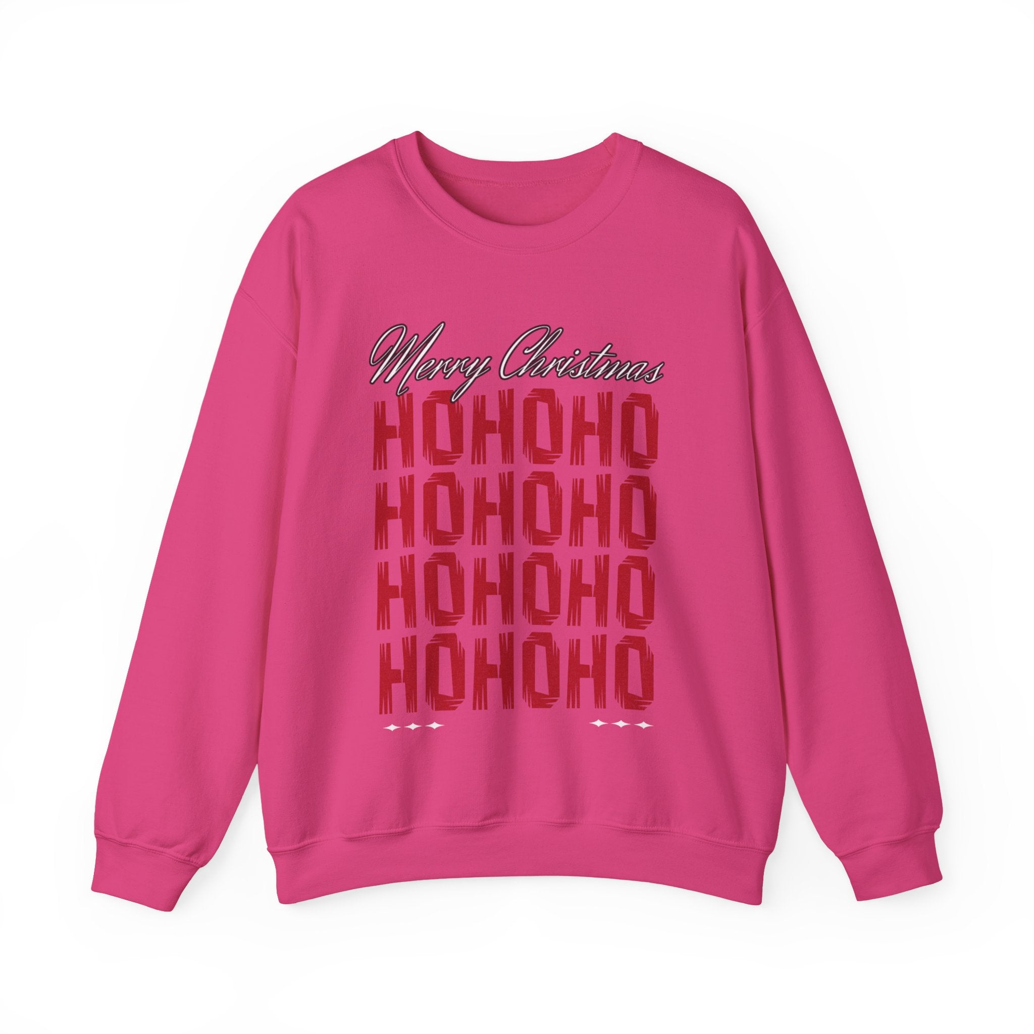 Christmas 'HO HO HO' Crewneck Sweatshirt – Merry Christmas Plaid Holiday Sweater