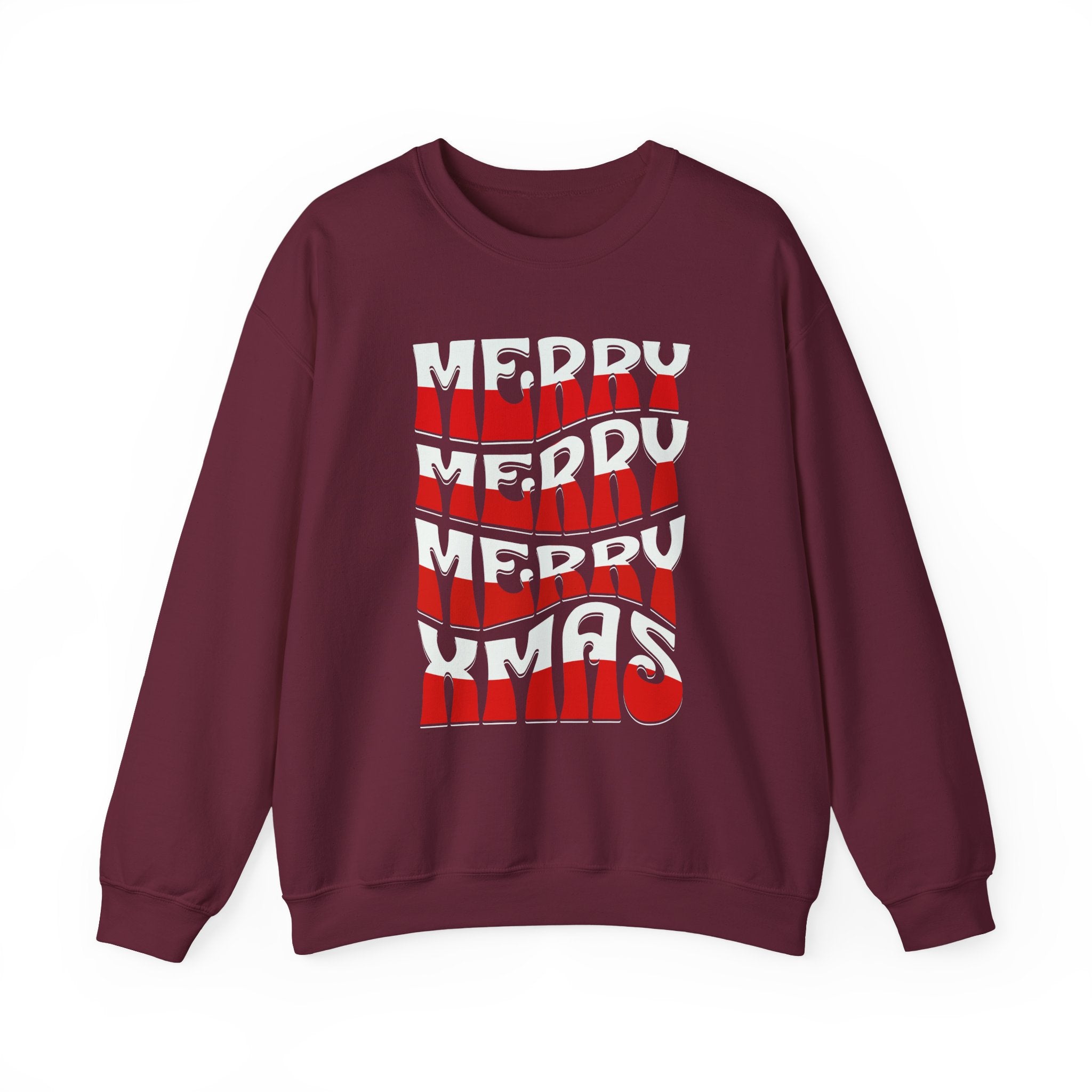 Merry Xmas Stacked Crewneck Sweatshirt