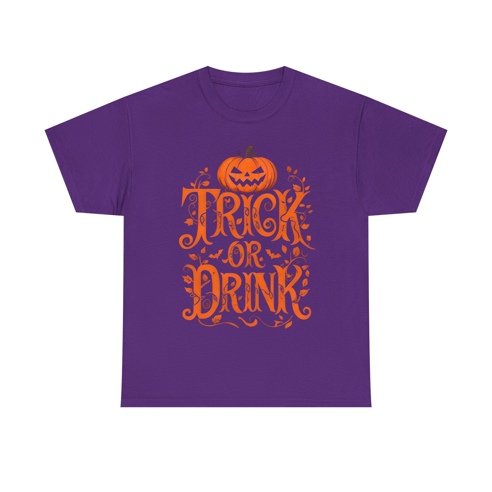 Halloween Trick or Drink Tee, Unisex Party Shirt, Fall Festival Apparel, Spooky Season Clothing, Autumn Celebration Top