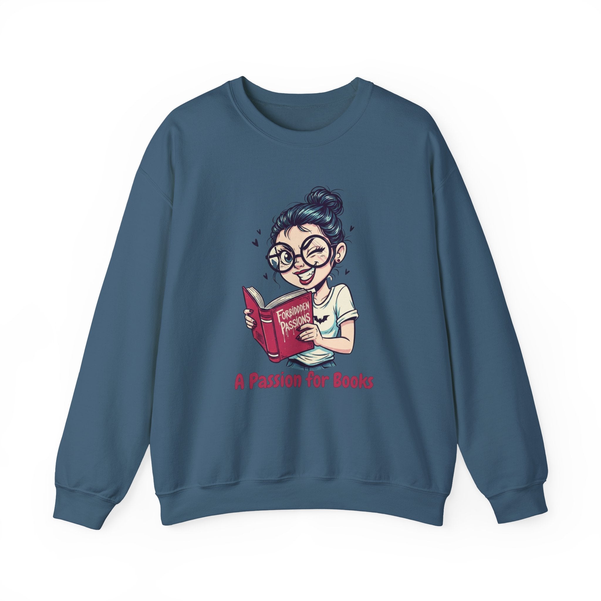 Book Lover's Unisex Crewneck Sweatshirt - "A Passion for Books"