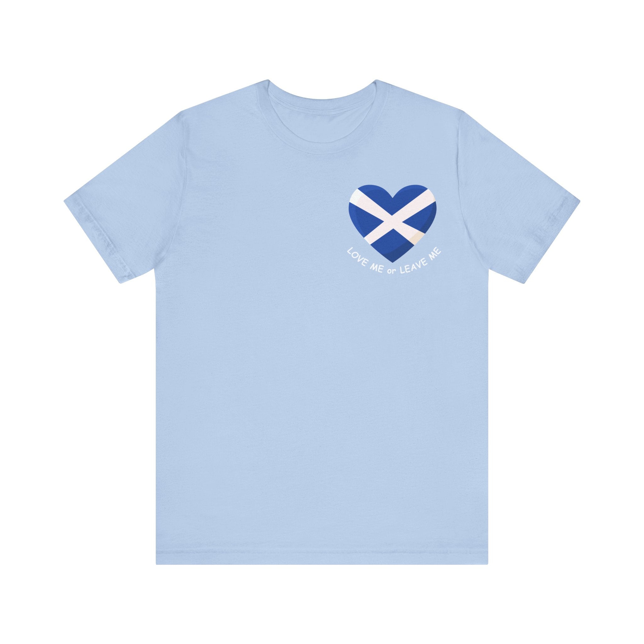 Scotland Love Graphic Tee | Unisex Jersey Short Sleeve Shirt, Casual Wear, Travel Gift, Scottish Pride, Heart Design