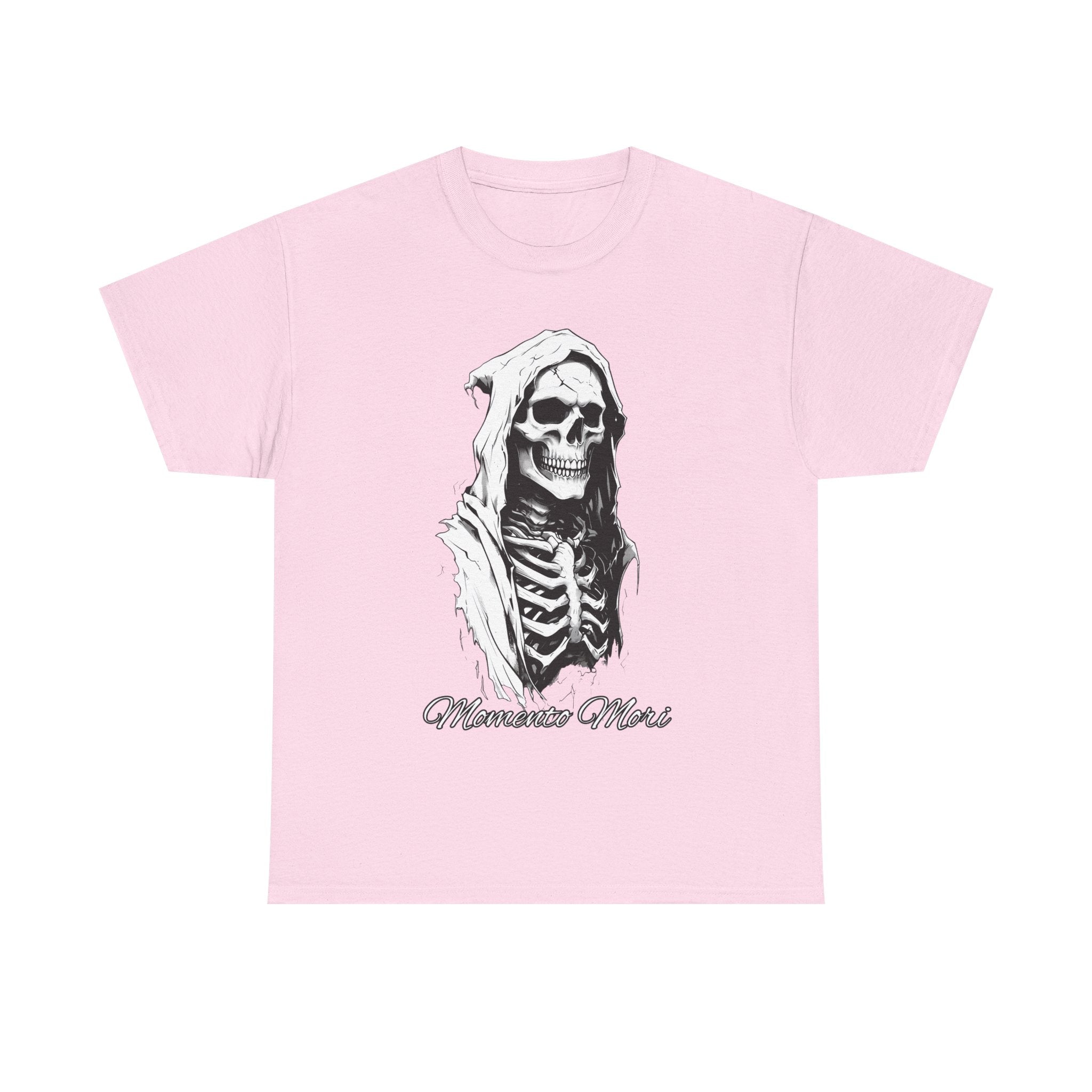 Skull Design Unisex Heavy Cotton Tee | Memoria Mortis | Halloween Shirt, Graphic Tee, Gothic Apparel, Casual Wear, Unique Gift
