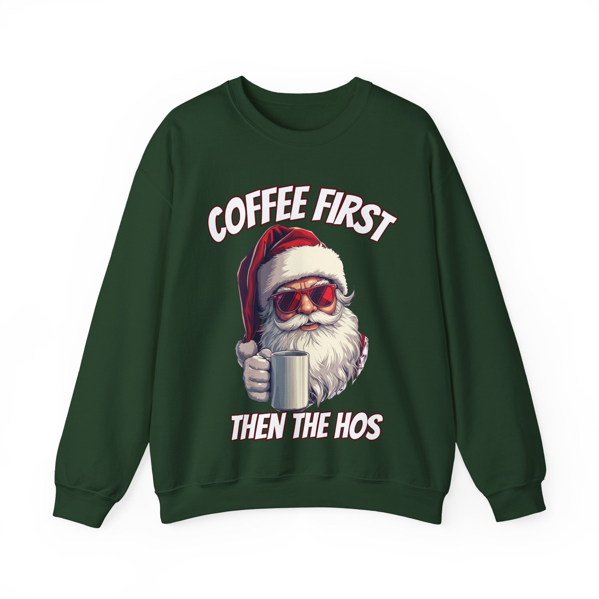 Santa Coffee First Crewneck Sweatshirt