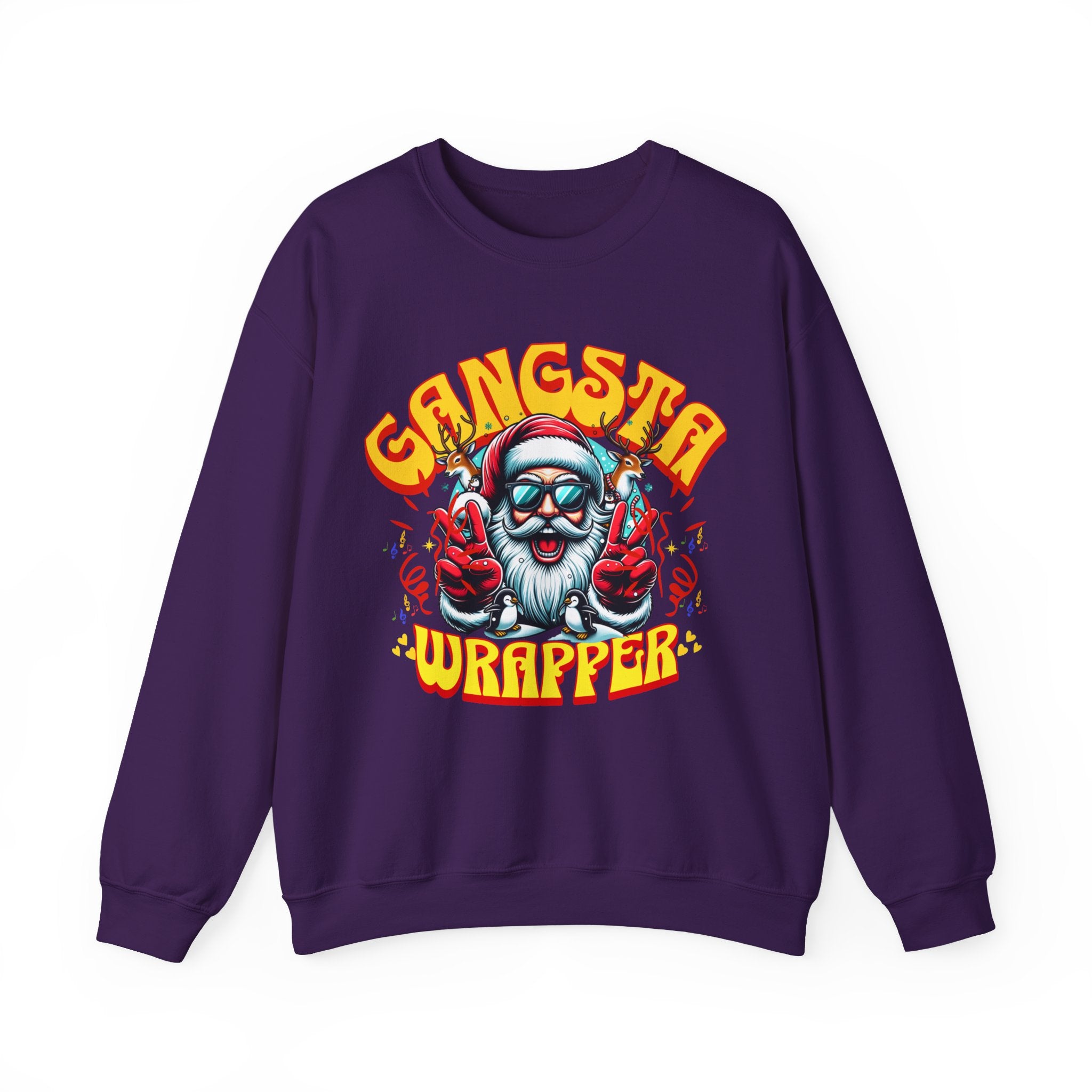 Gangsta Wrapper Sweatshirt - Funny Unisex Holiday Crewneck