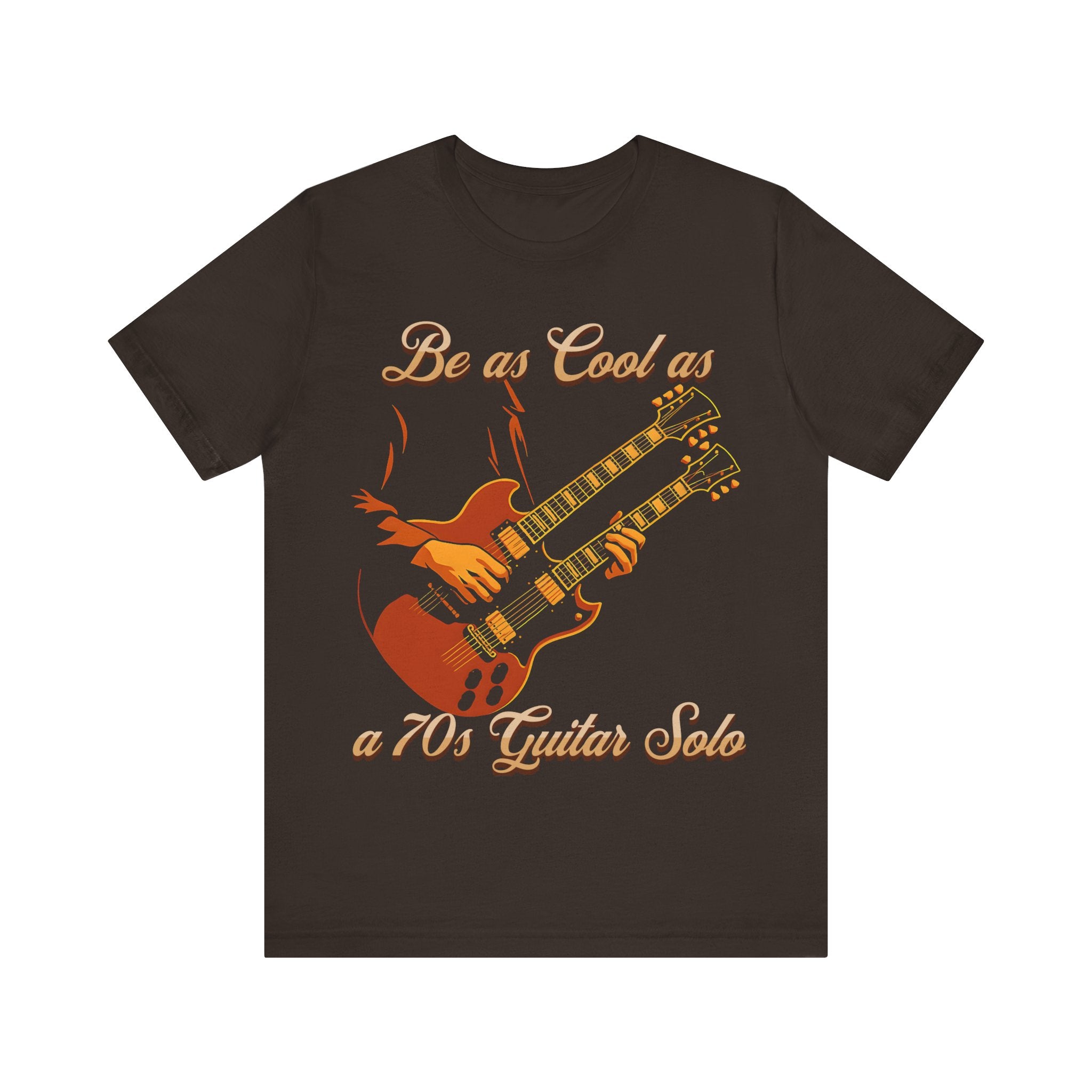 Retro Guitar Solo Tee - 'Be as Cool as a 70s Guitar Solo' Unisex Jersey Short Sleeve