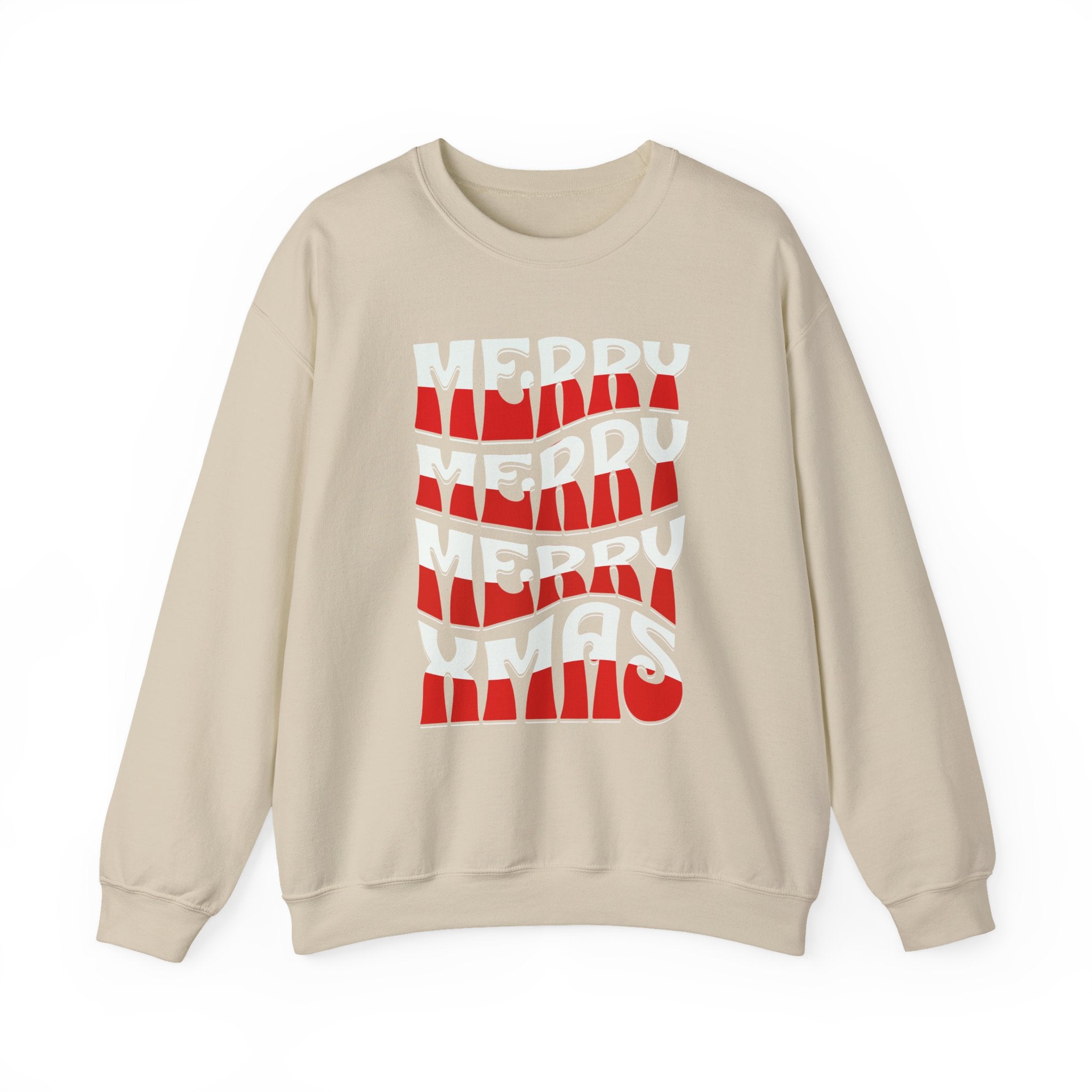Merry Xmas Stacked Crewneck Sweatshirt