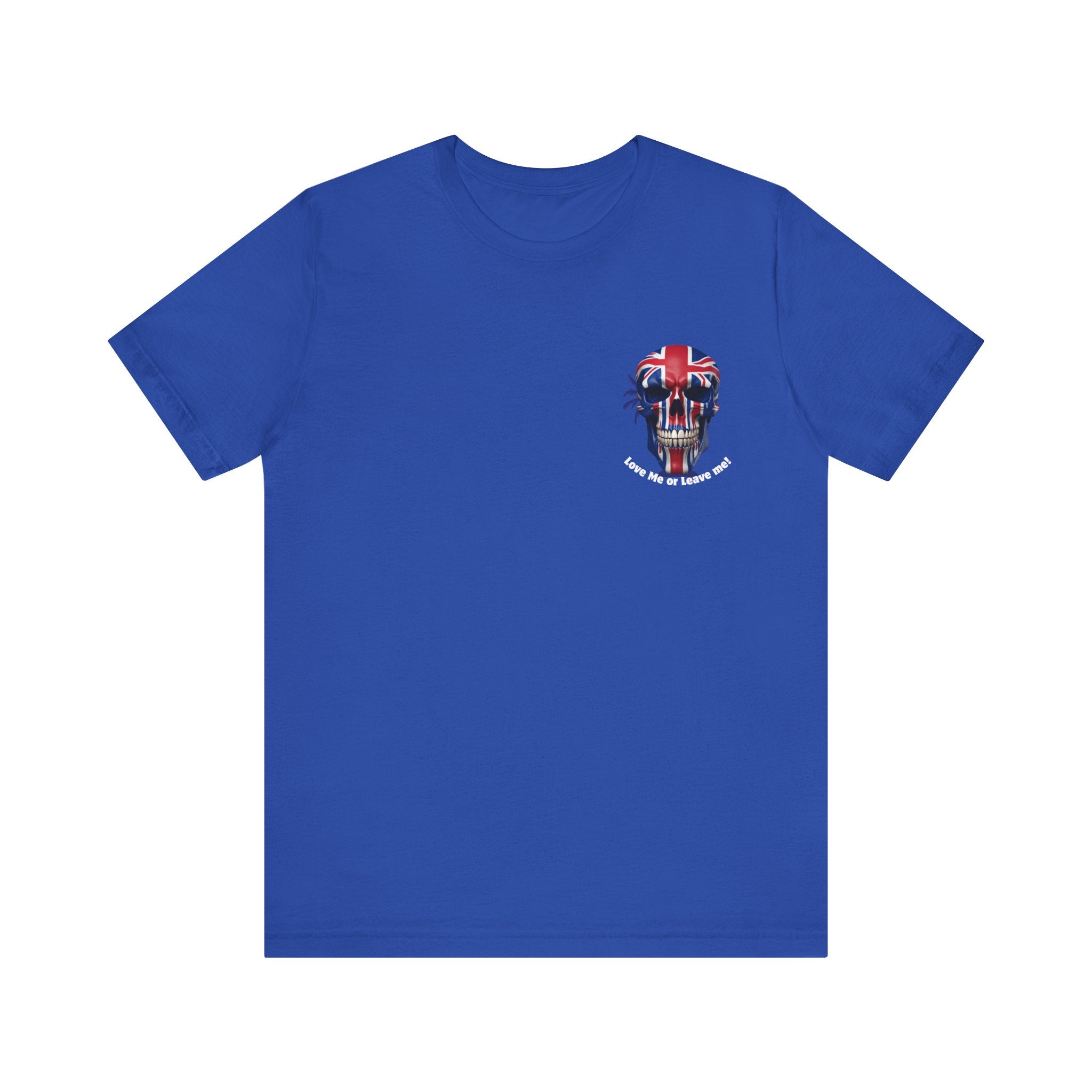 Skull & Union Jack Tee, Unisex Jersey Short Sleeve Shirt for Rockers, Gifts for Music Lovers, Casual Wear, Party Attire, Unique Graphic Tee