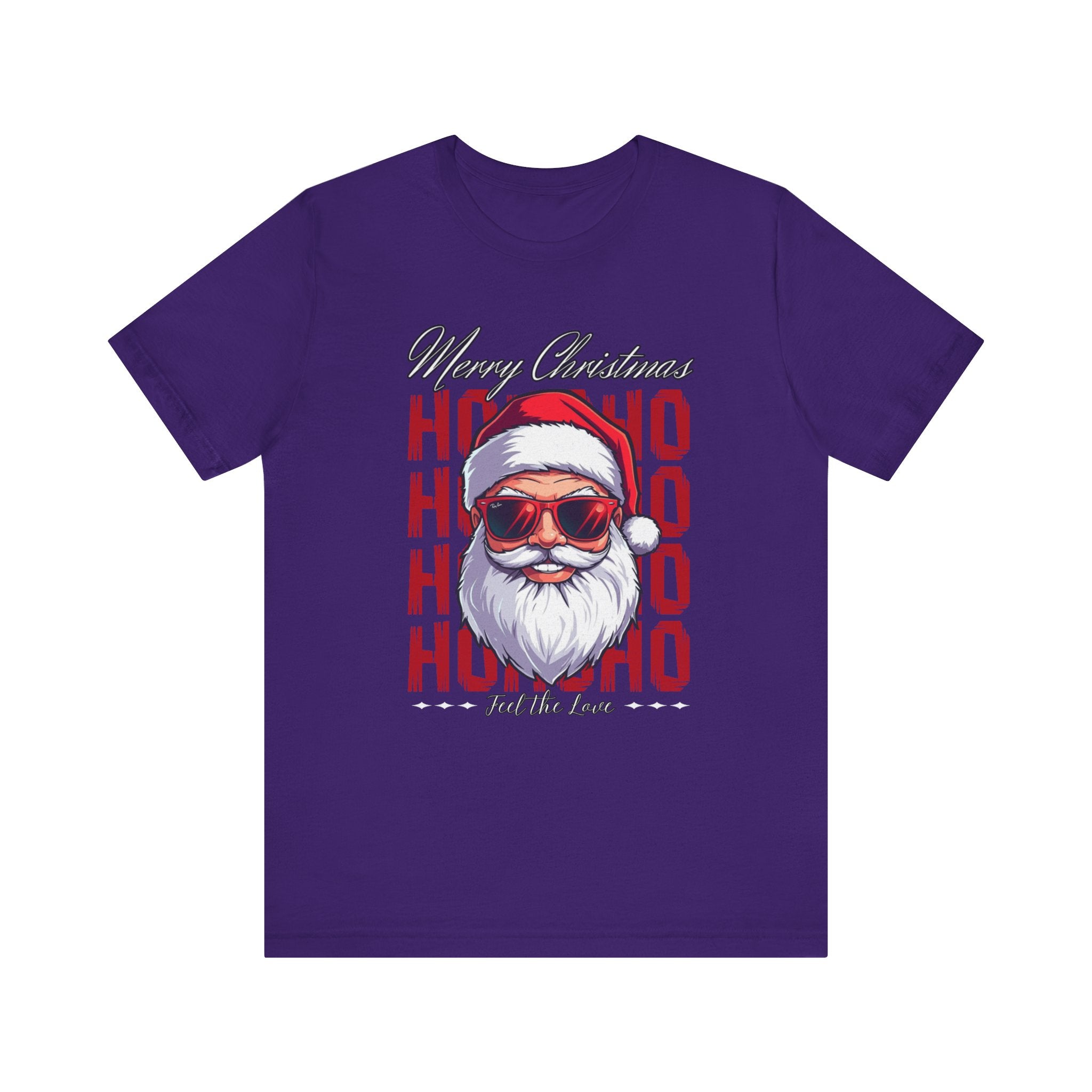 Ho Ho Ho Santa Sunglasses Christmas Tee — "Merry Christmas" Graphic Shirt