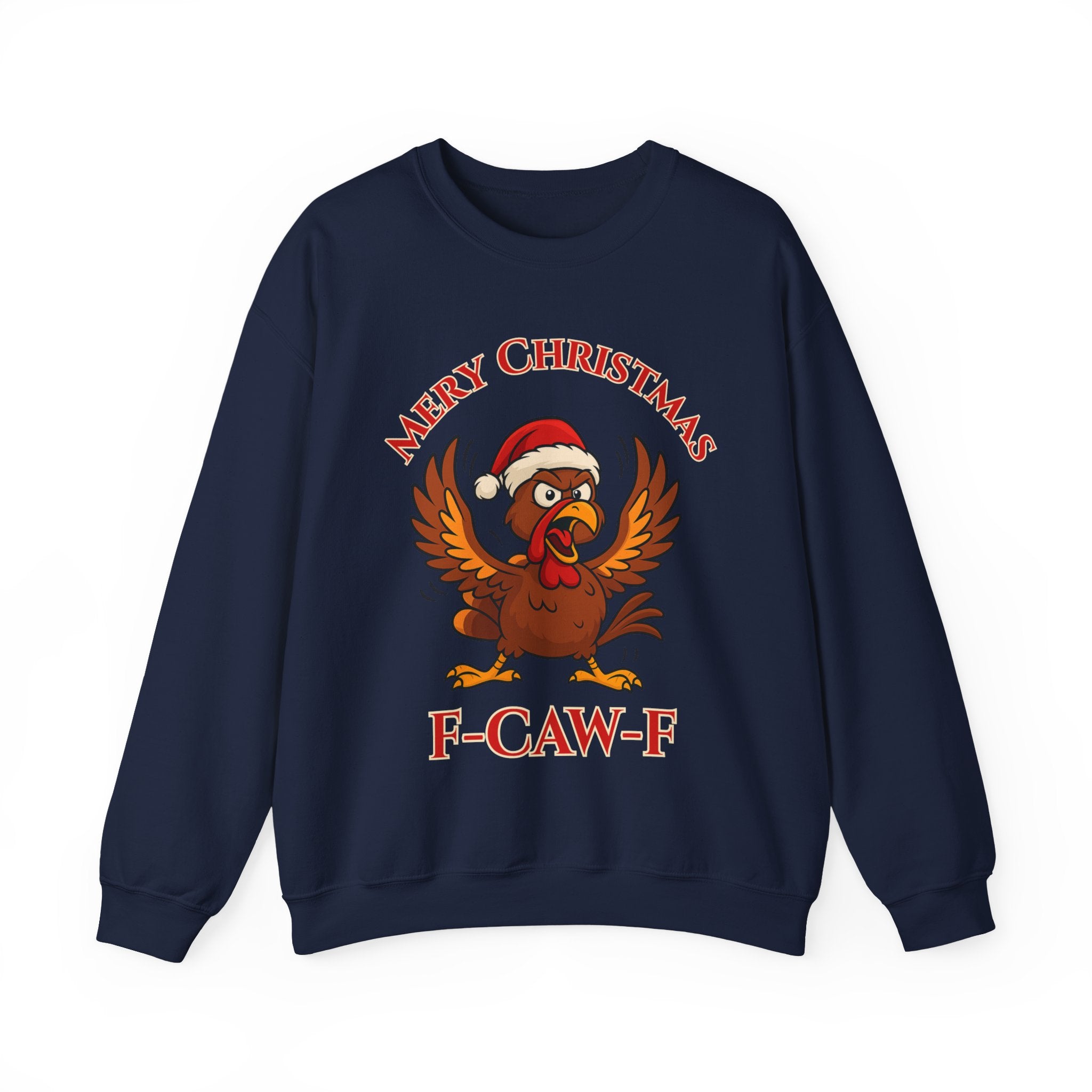 Funny Christmas Crewneck Sweatshirt - "Mery Christmas F-CAW-F"
