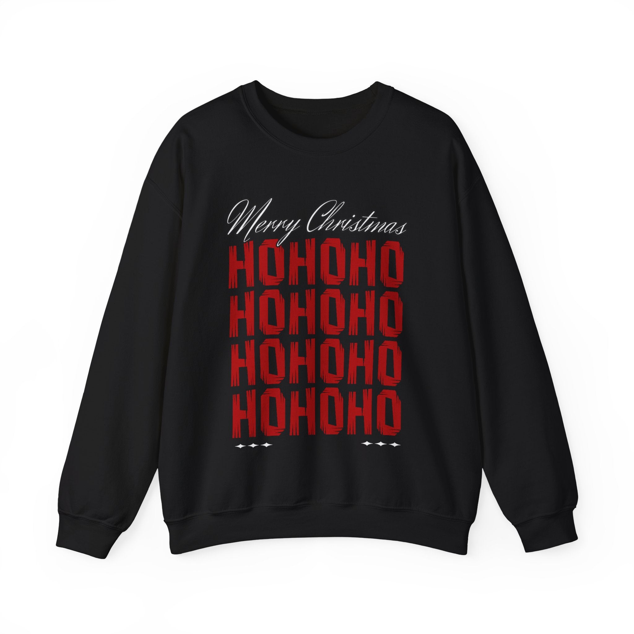 Christmas 'HO HO HO' Crewneck Sweatshirt – Merry Christmas Plaid Holiday Sweater