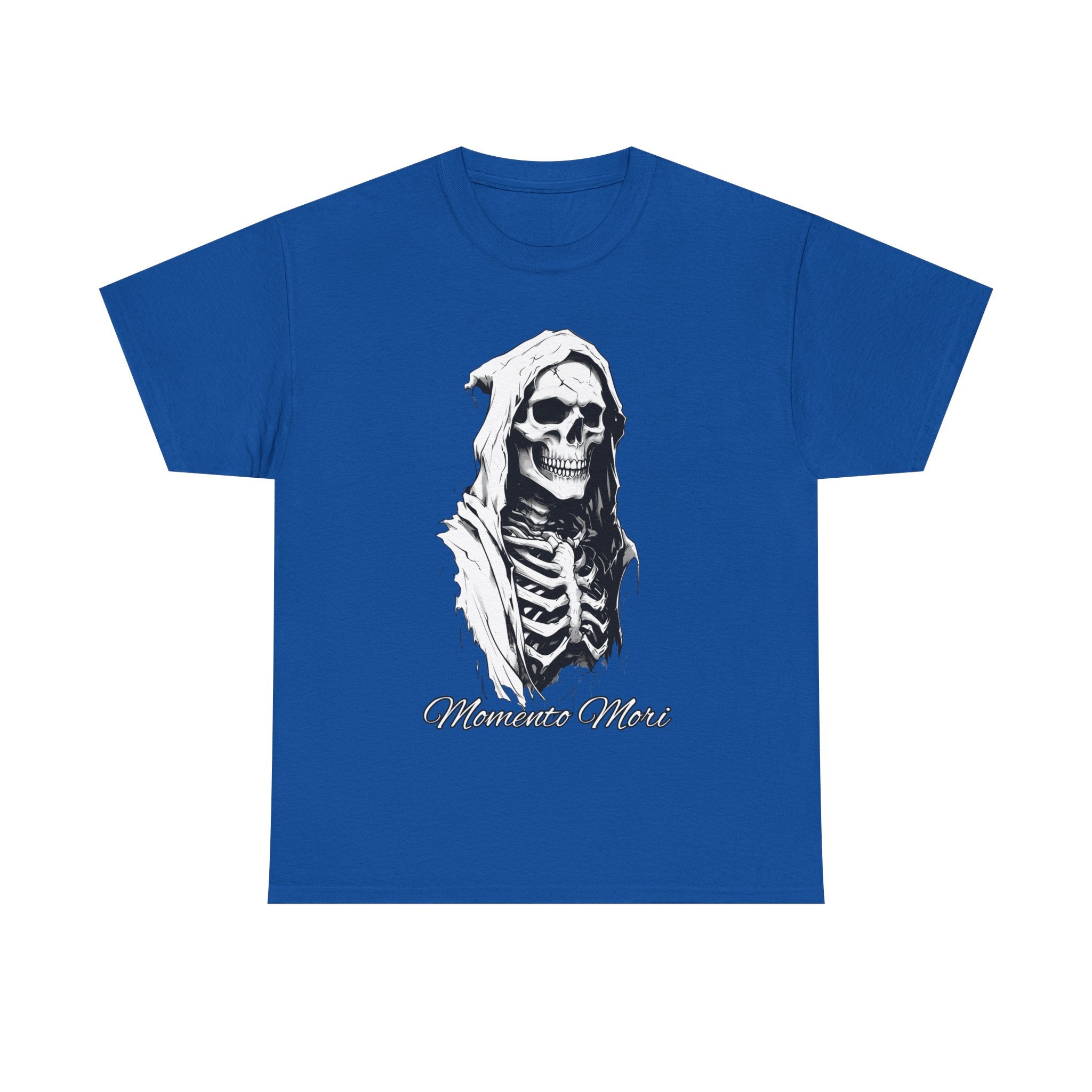 Skull Design Unisex Heavy Cotton Tee | Memoria Mortis | Halloween Shirt, Graphic Tee, Gothic Apparel, Casual Wear, Unique Gift