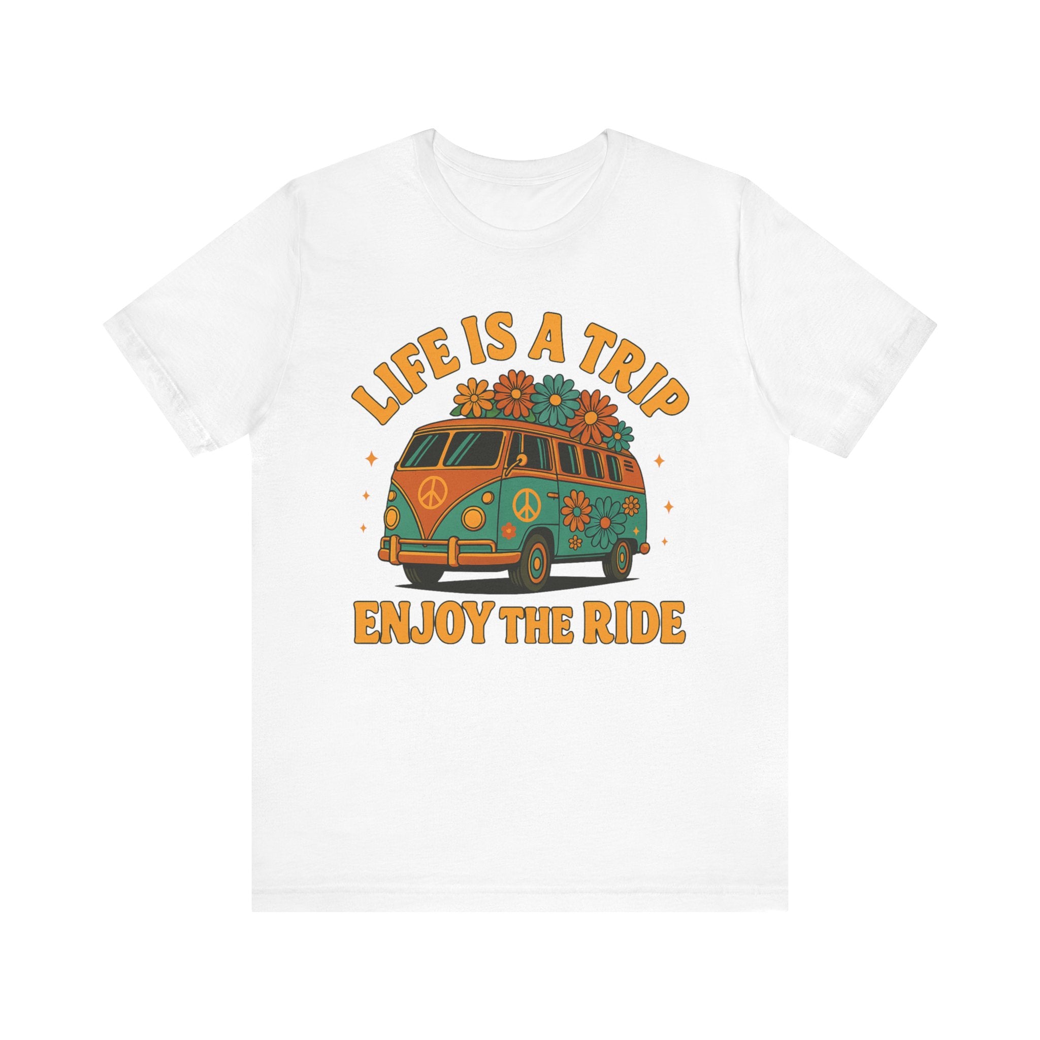 Retro Peace Van T-Shirt - "Life is a Trip, Enjoy the Ride"