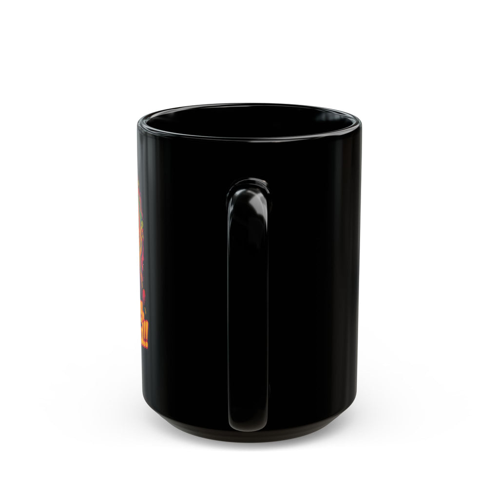 Groovy Cat Mug - Stay Groovy, Stay Weird! - Fun Black Coffee Cup for Cat Lovers, Gifts, Home Decor, Kitchen Essentials