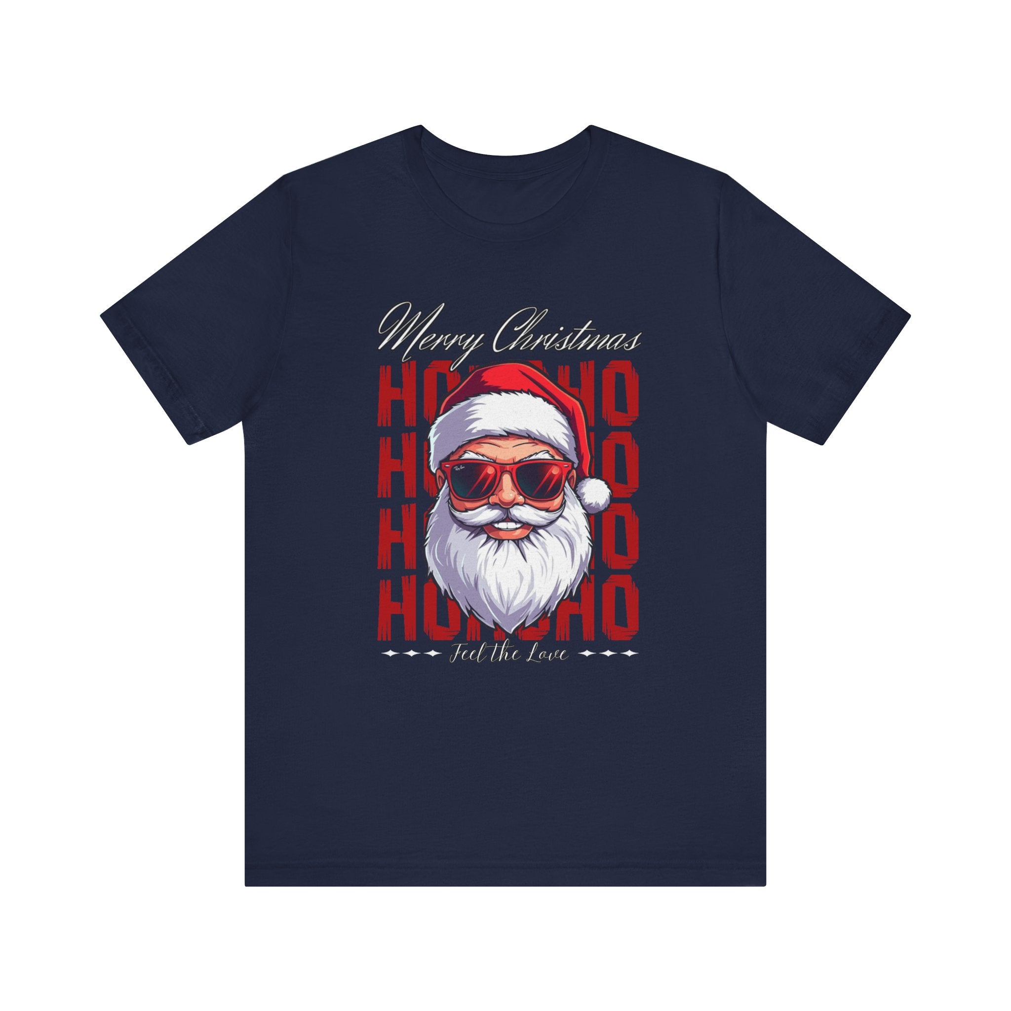 Ho Ho Ho Santa Sunglasses Christmas Tee — "Merry Christmas" Graphic Shirt