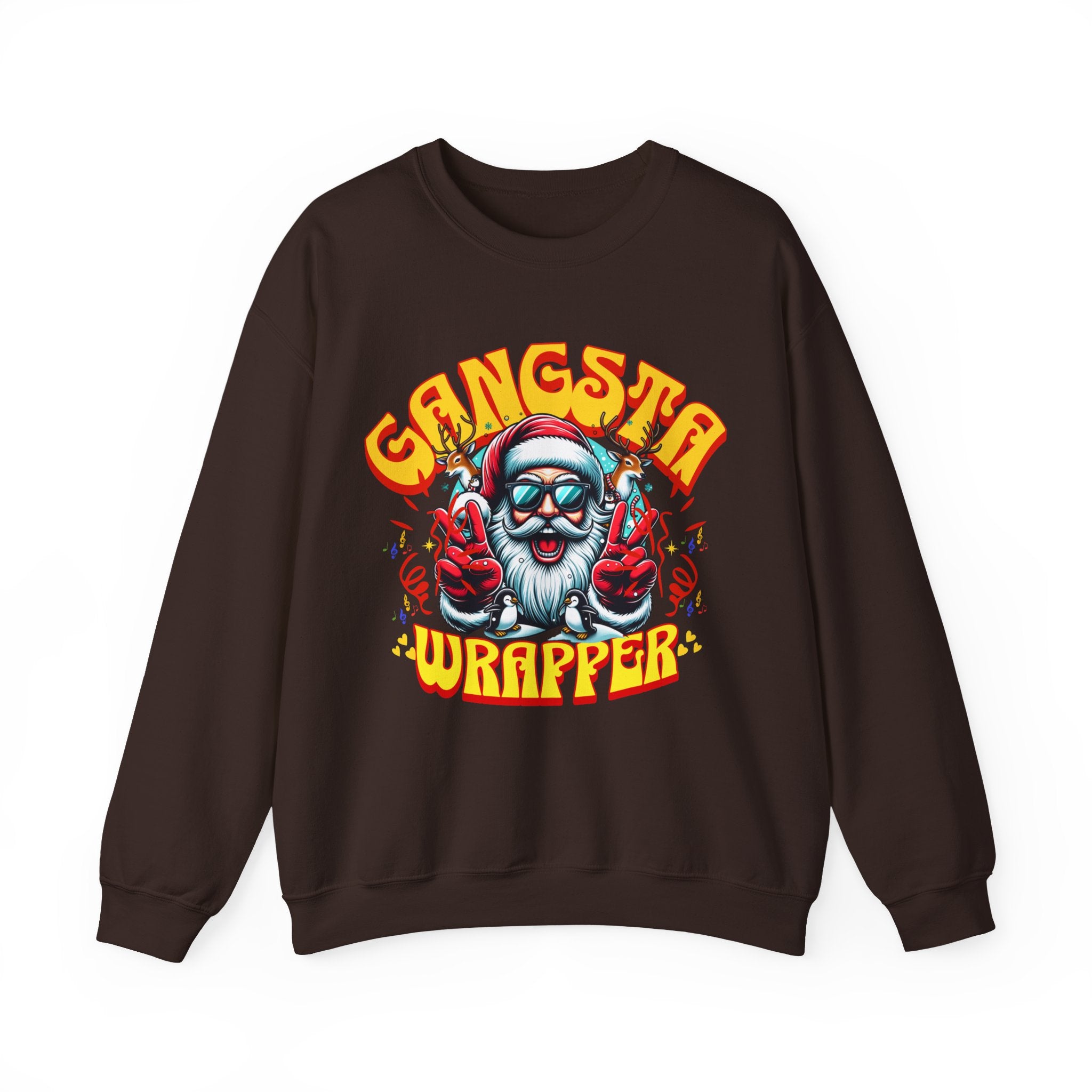 Gangsta Wrapper Sweatshirt - Funny Unisex Holiday Crewneck